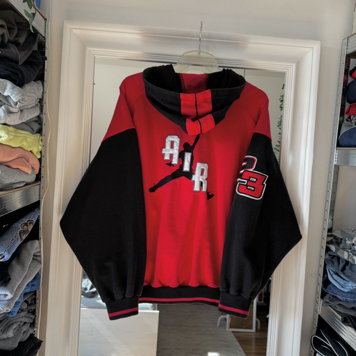 Vintage Nike Air Jordan Varsity Hoodie 90s Rare Jacket Logo