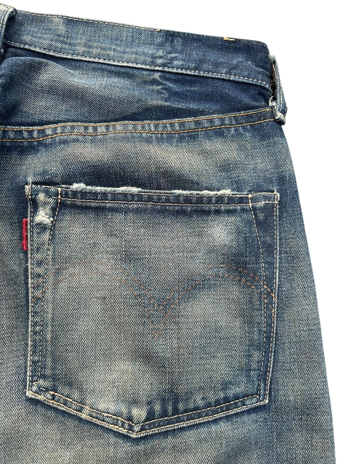 Kapital Thrashed Vintage Levis Big E Selvedge Distressed Denim jeans Size US 32 / EU 48 - 15 Thumbnail