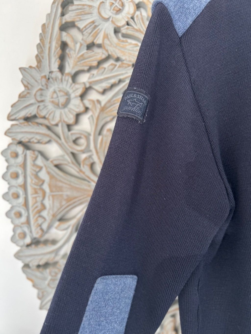 Paul & Shark Men's PAUL & SHARK Navy blue cardigan full zip size Medium Size US L / EU 52-54 / 3 - 6 Thumbnail