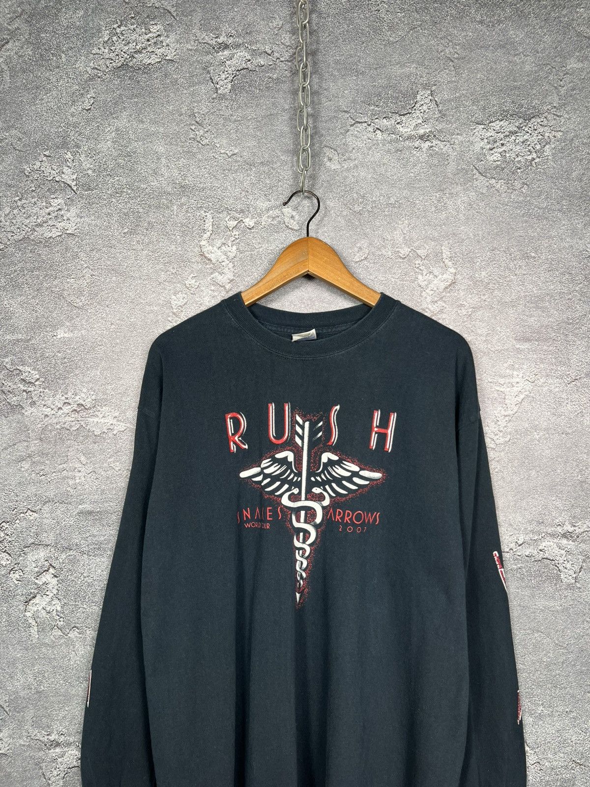 Band Tees Vintage 2007 Rush Snakes Arrows World Tour Long Sleeve Size US XL / EU 56 / 4 - 3 Thumbnail
