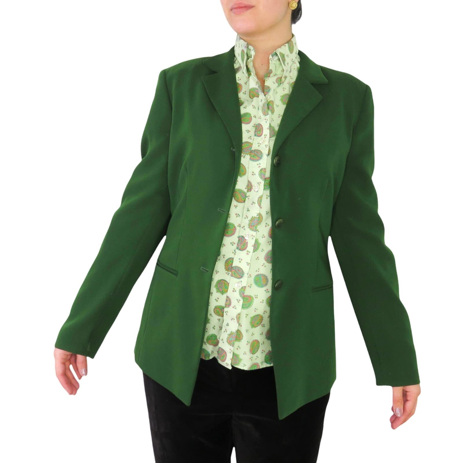 Vintage 70s Vintage Green Paisley Retro Button Down Blouse Medium Size M / US 6-8 / IT 42-44 - 3 Thumbnail