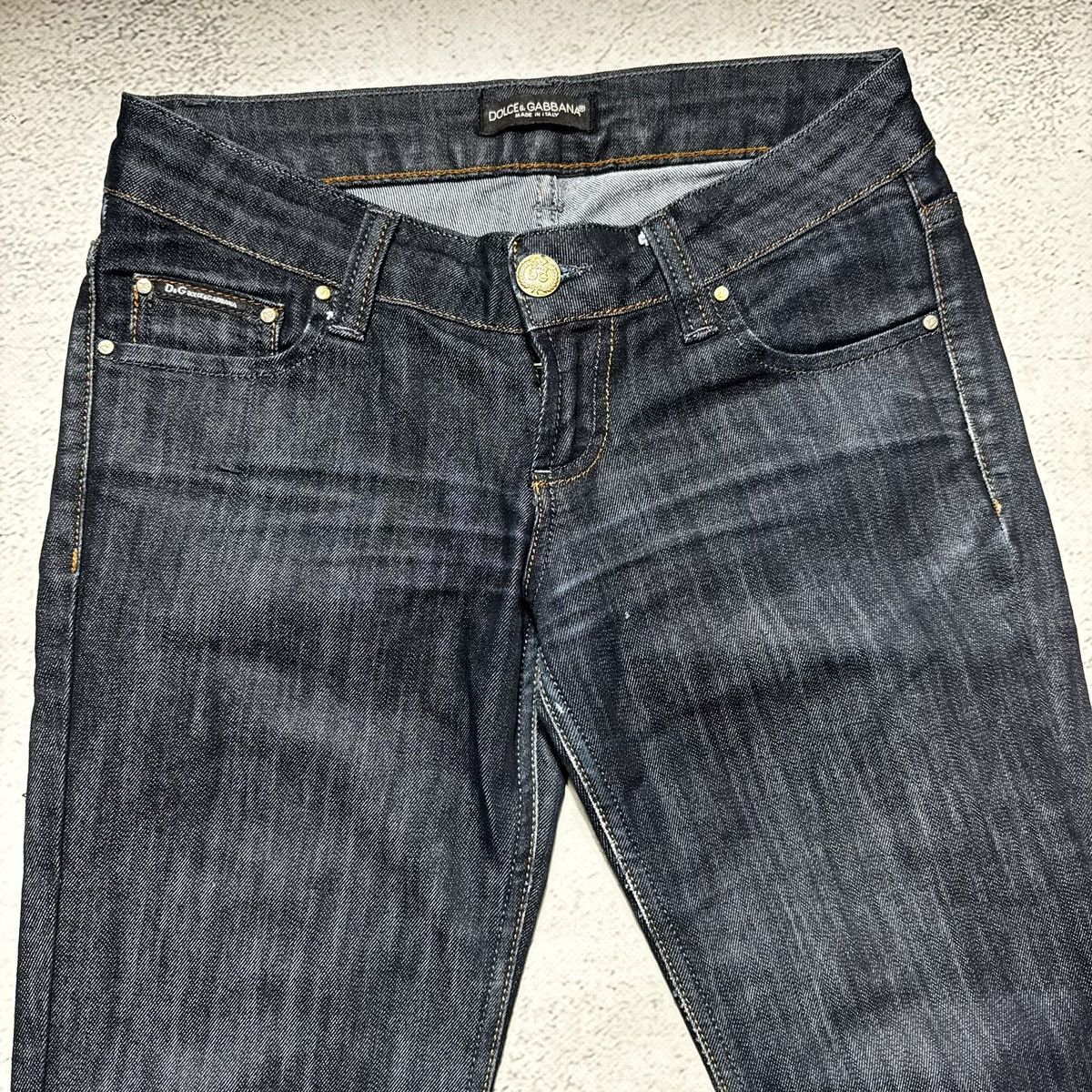 Dolce & Gabbana dolce gabbana dark blue jeans with big metal logo boot cut Size 28" / US 6 / IT 42 - 5 Thumbnail