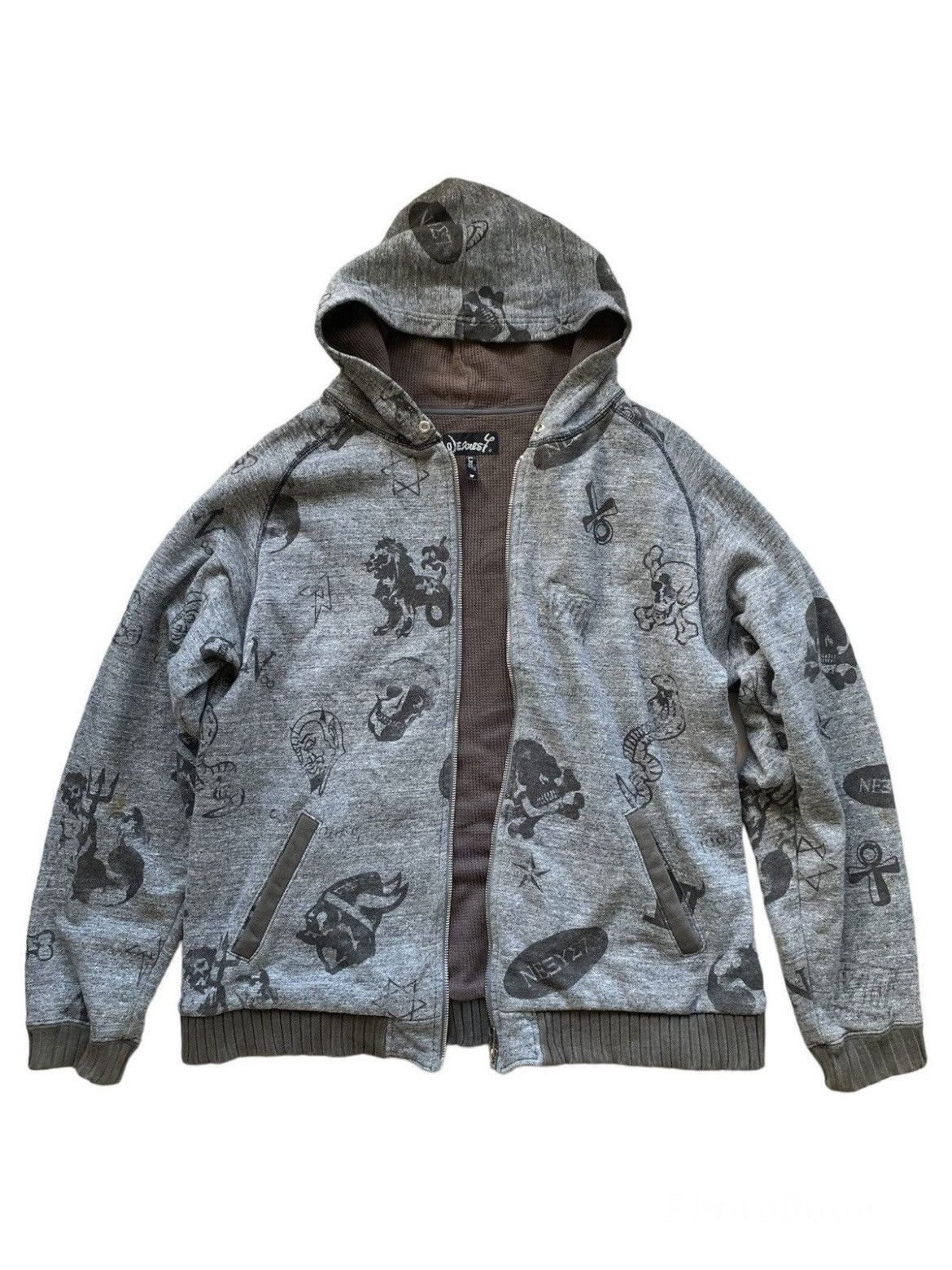 If Six Was Nine JAPANESE NEXUS7 SEDITIONARIES SKULL PUNK STYLE ZIP HOODIE Size US L / EU 52-54 / 3 - 1 Thumbnail