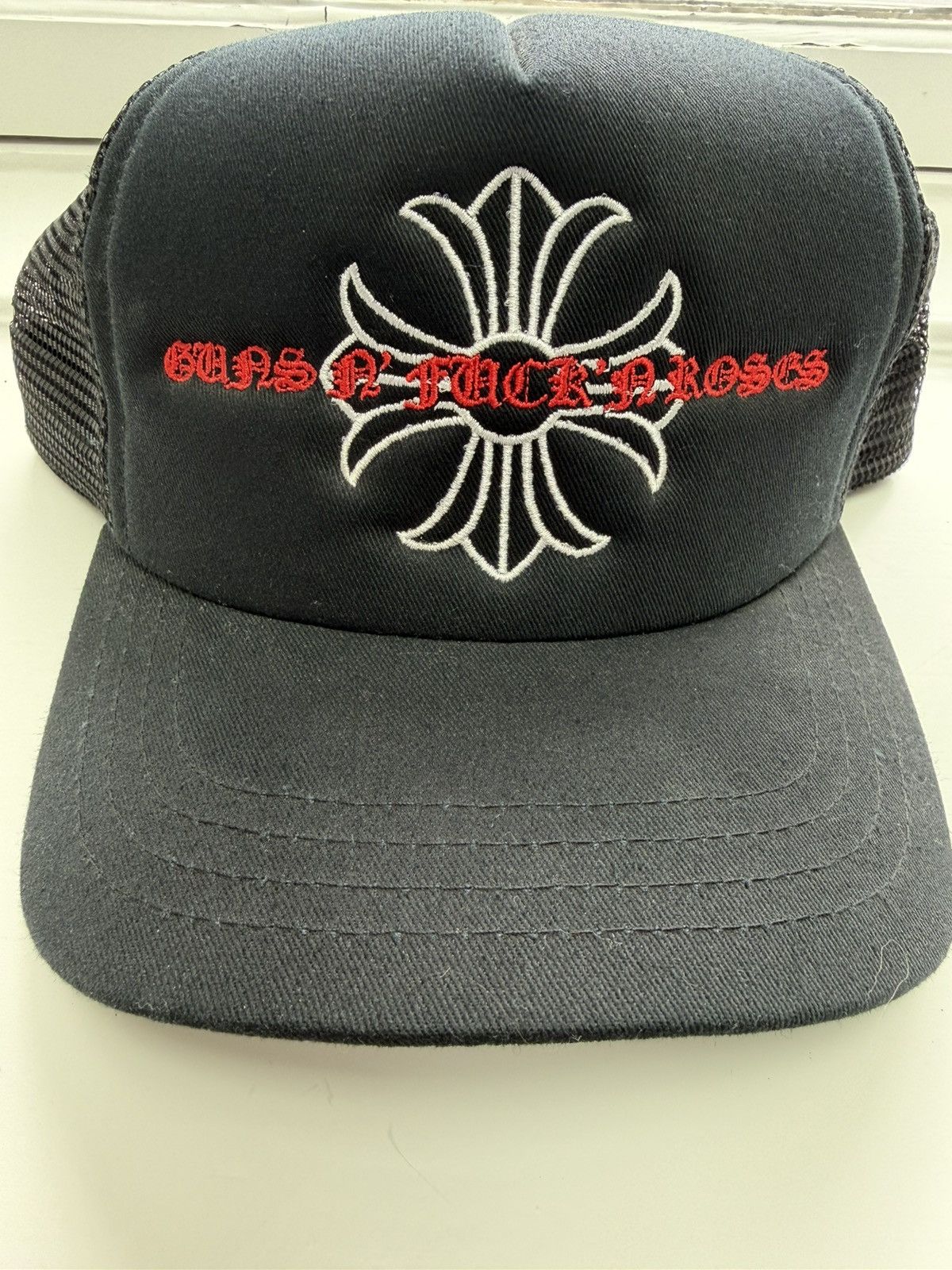 Chrome Hearts Guns N' Fuck'N Roses Trucker Hat | Grailed
