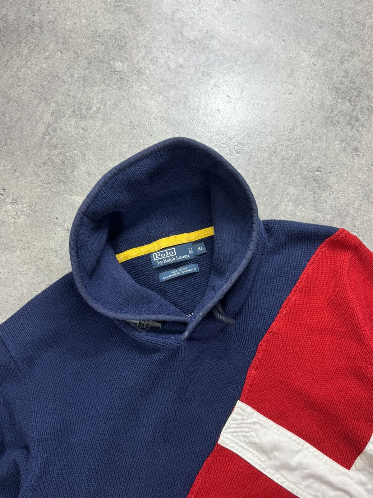 Polo Ralph Lauren KNIT - POLO RALPH LAUREN - Yachting Sweater 90s Cowl Neck Size US XL / EU 56 / 4 - 7 Thumbnail
