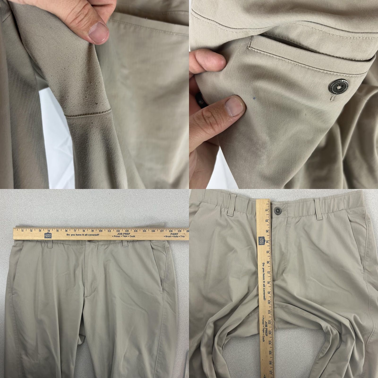 Under Armour Under Armour Pants Mens 36x34 Khakis Beige Golf Stretch Chino Straight Size US 36 / EU 52 - 8 Thumbnail