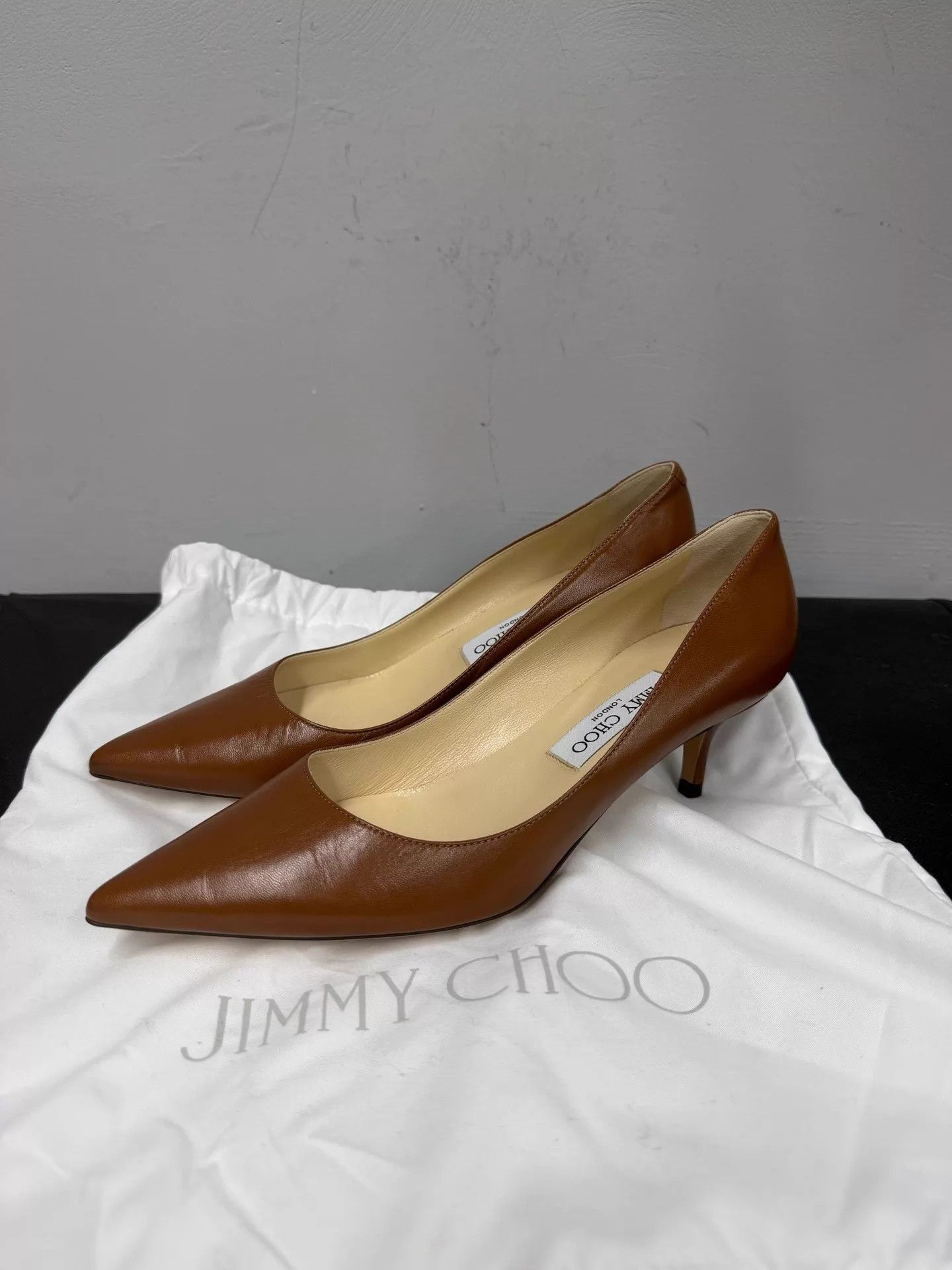 Jimmy Choo Jimmy Choo Calfskin Pointed Toe Pumps Size 38 Brand New Size US 7.5 / IT 37.5 - 1 Thumbnail