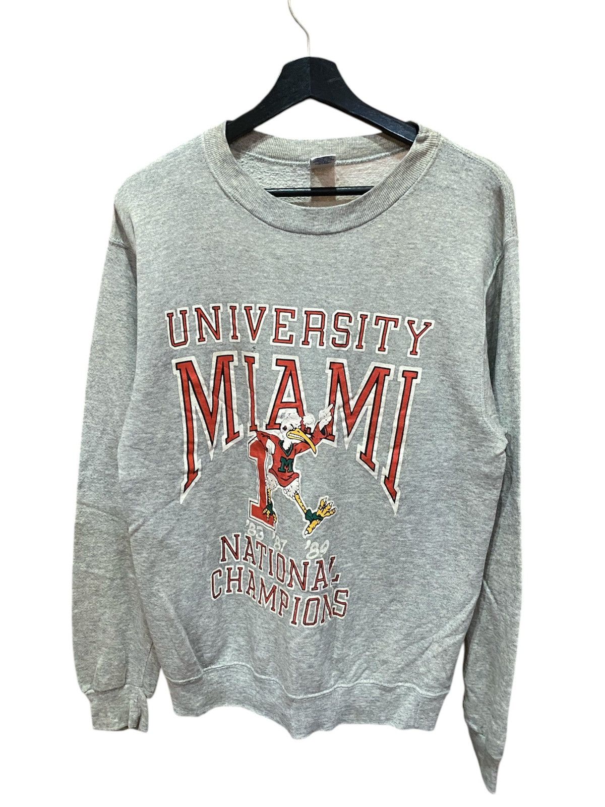 Vintage VINTAGE 80s UNIVERSITY MIAMI SWEATSHIRT Size US M / EU 48-50 / 2 - 1 Thumbnail