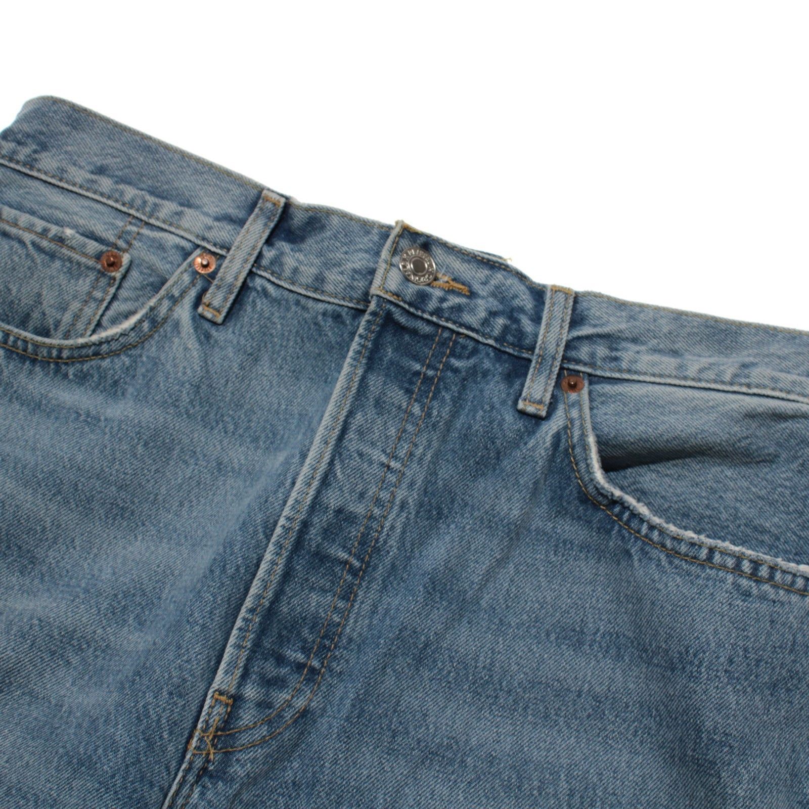 RE/DONE Re/Done 90s Comfy Denim Jeans Size 29 Sunfaded Destroy Blue Size 28" / US 6 / IT 42 - 1 Thumbnail