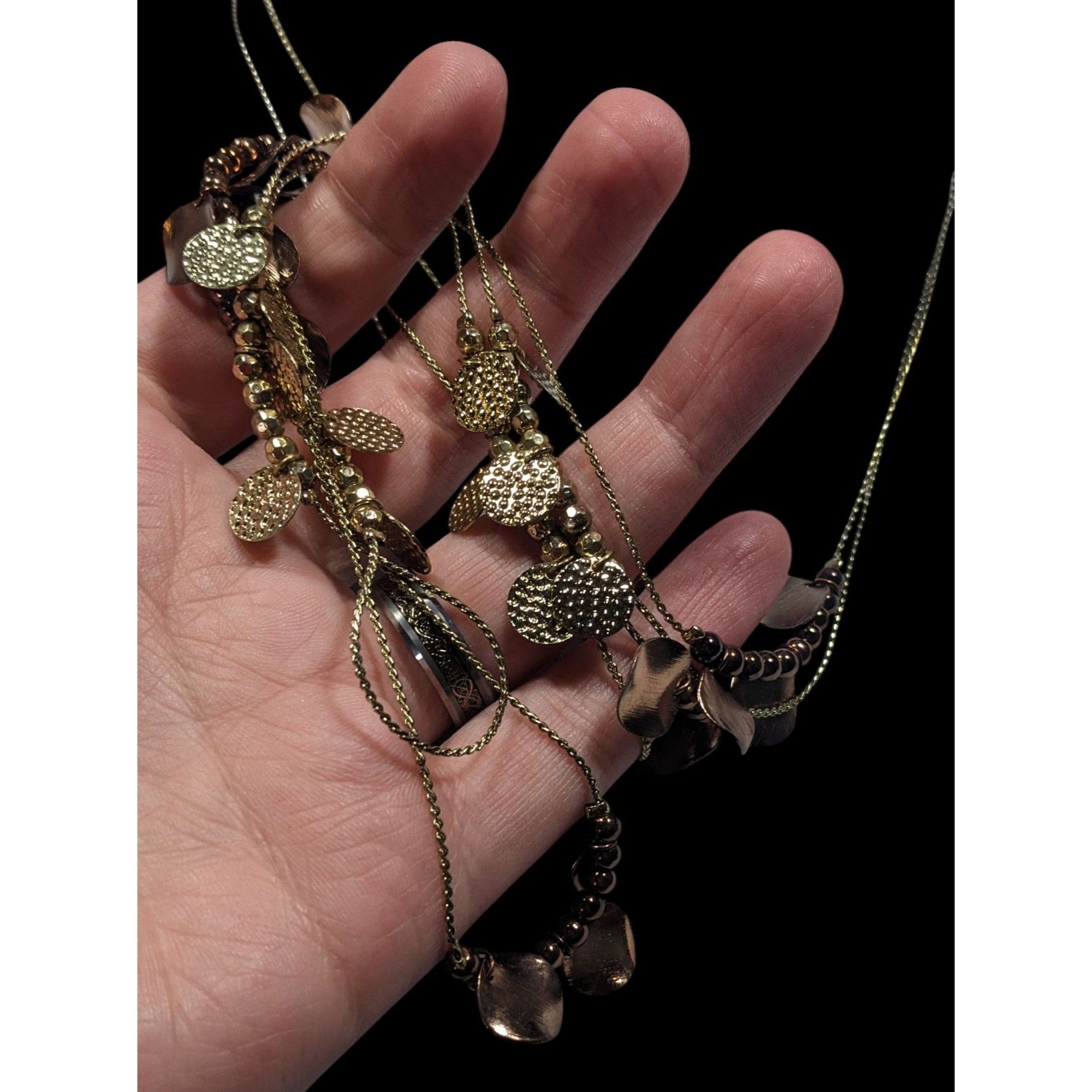 Other Elegant Bohemian Gold Tone Bead And Disc Charm Station Neckl Size ONE SIZE - 6 Thumbnail