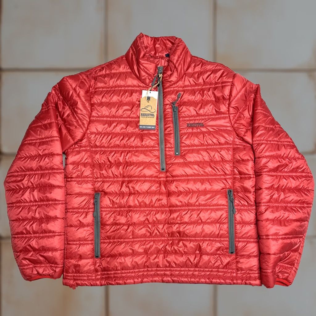 Vintage Resistol Pullover 1/2 Zip Puffer Jacket Red Cowboy Mens Size L Protein? Size US L / EU 52-54 / 3 - 1 Thumbnail