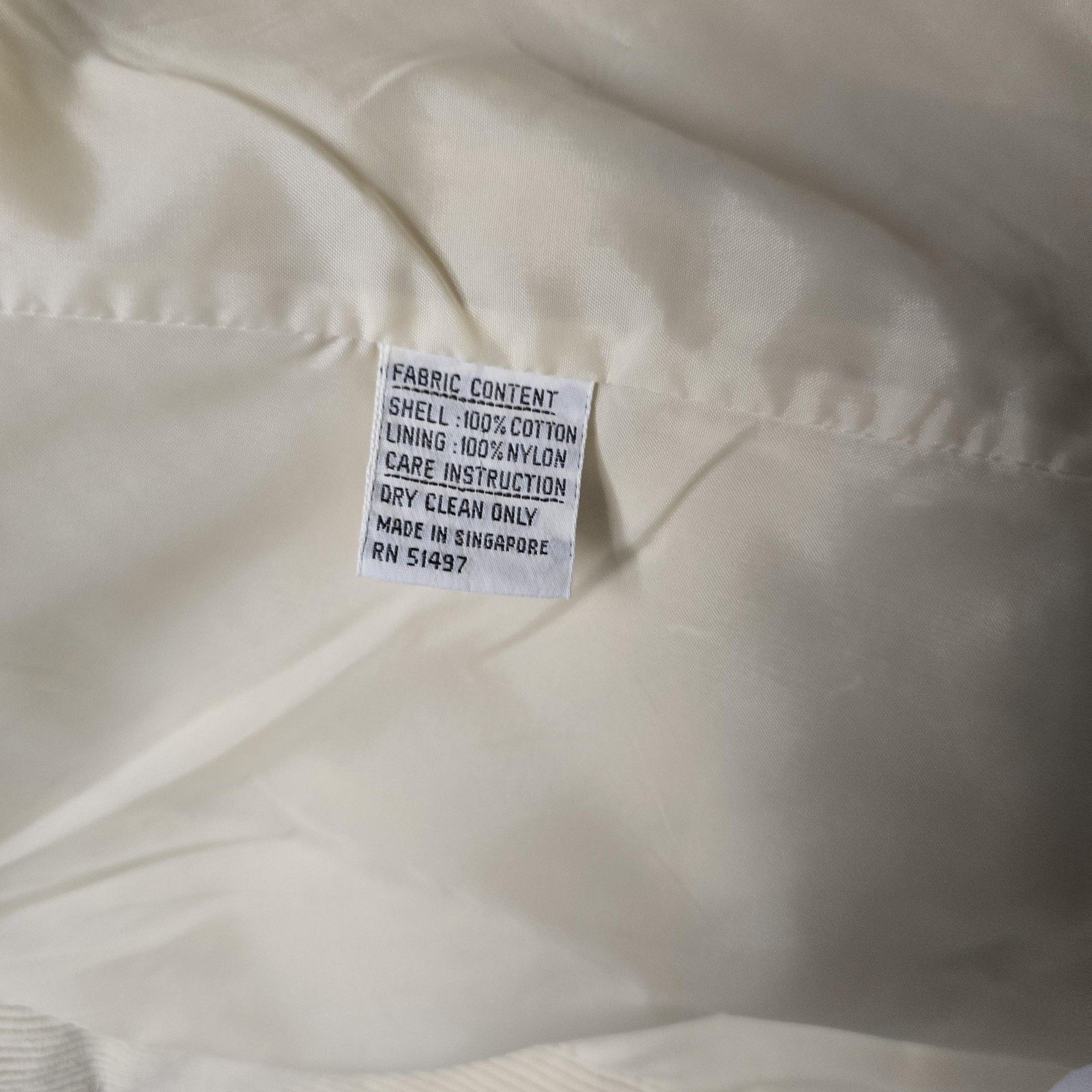 Vintage Vintage Corduroy Blazer 7/8 Cream Pockets Notch Lapel Jacket Size M / US 6-8 / IT 42-44 - 7 Thumbnail