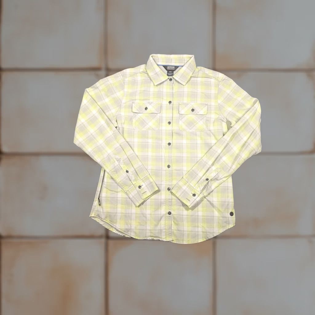 Outdoor Research VINTAGE Outdoor Research Shirt Mens M Green Plaid Button Up Long Sleeve Zip Pocket Size US M / EU 48-50 / 2 - 1 Thumbnail