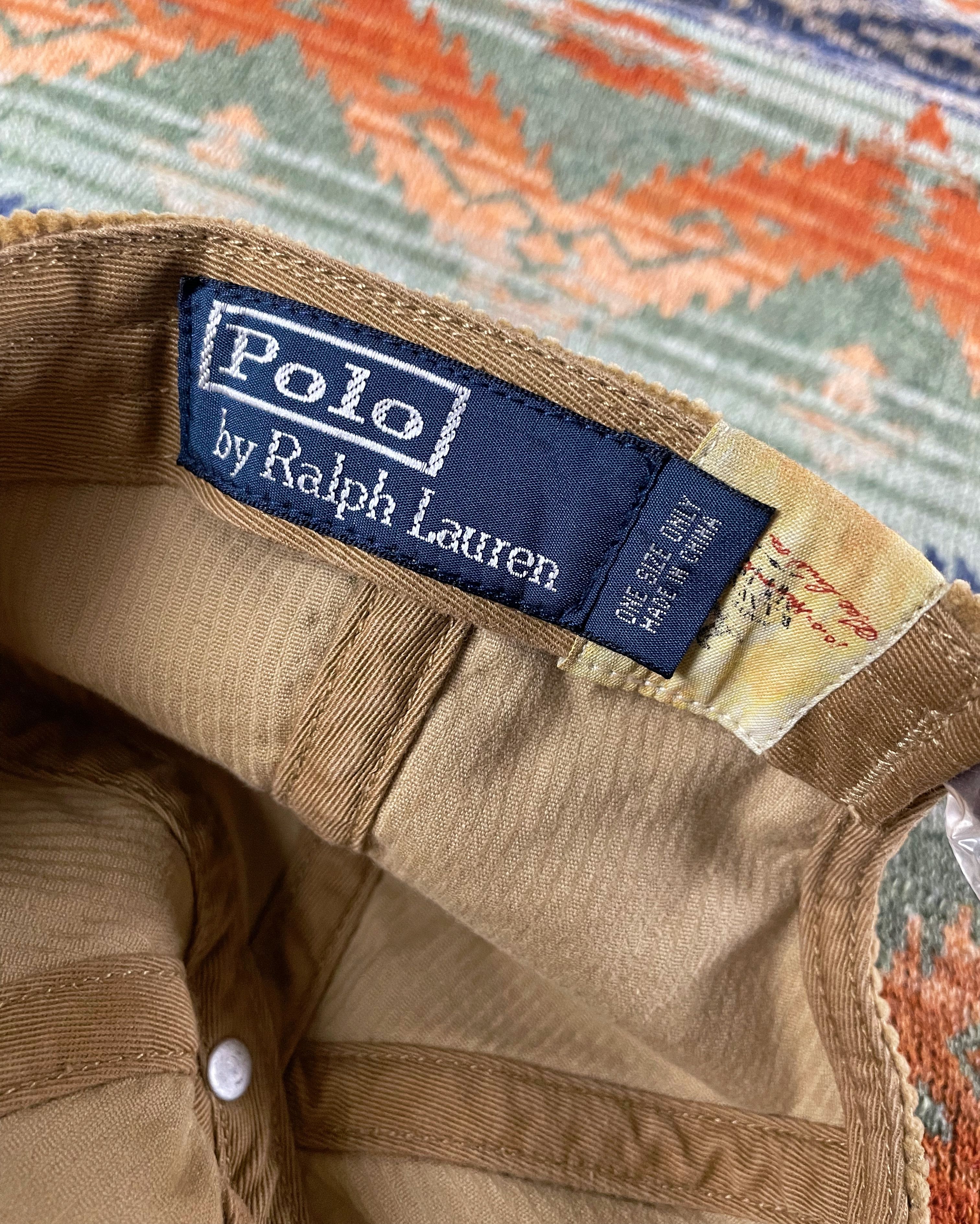 Polo Ralph Lauren Polo Ralph Lauren Corduroy Leather Rare Baseball Hat Cap Size ONE SIZE - 7 Thumbnail