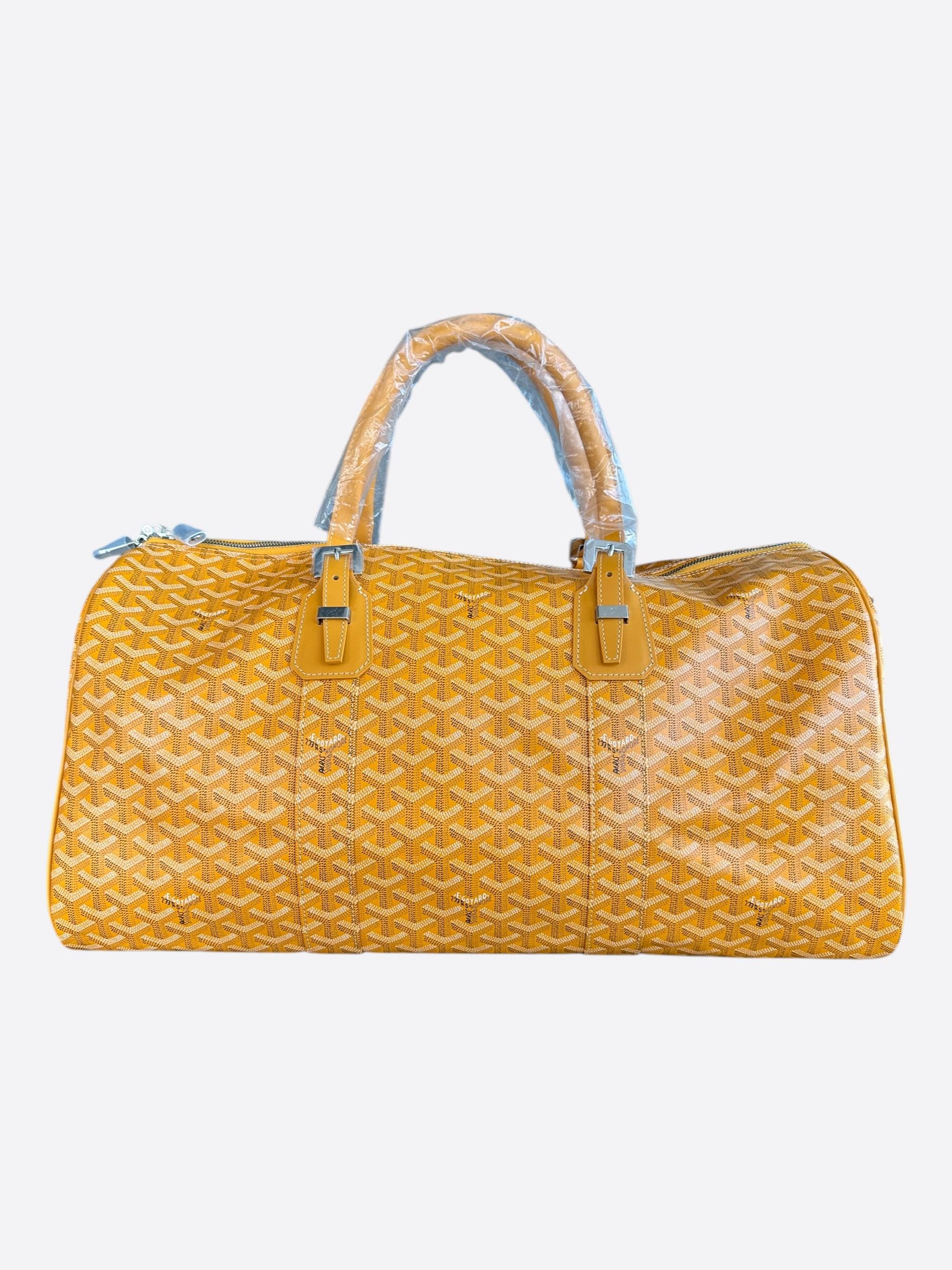 Goyard Yellow Boston 50 Duffel Bag, Men's