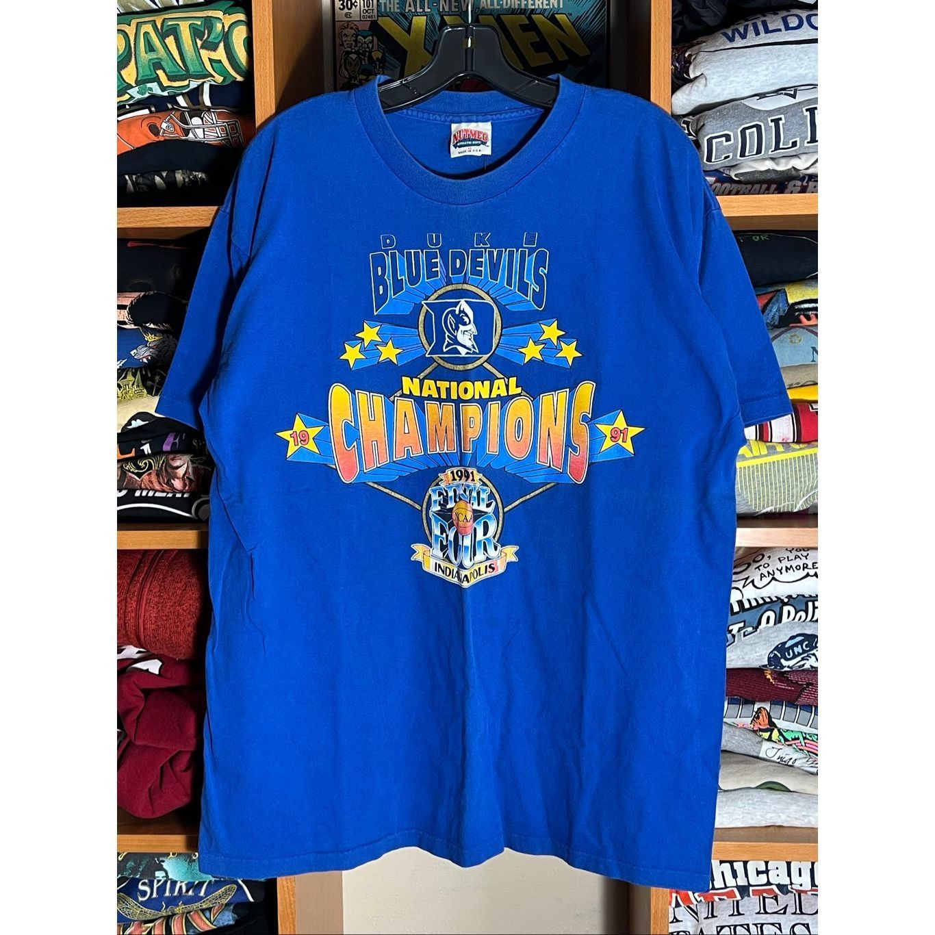 Nutmeg Vintage Nutmeg Duke Blue Devils NCAA Basketball Champs Tee Size US XL / EU 56 / 4 - 1 Thumbnail