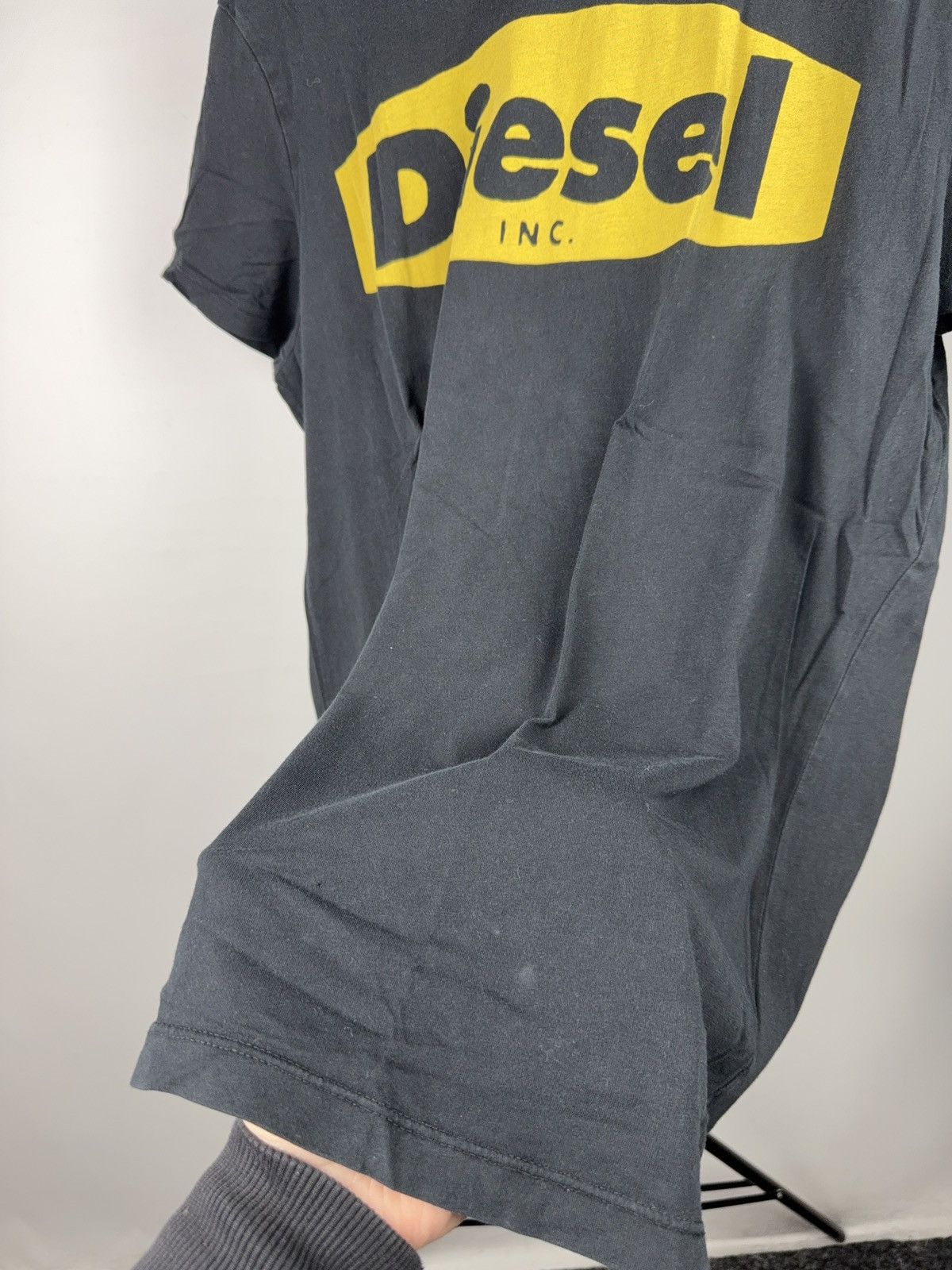 Diesel 00s Luxury Diesel Logo Retro Faded T Shirt Black Y2K Tee Size US XL / EU 56 / 4 - 12 Thumbnail