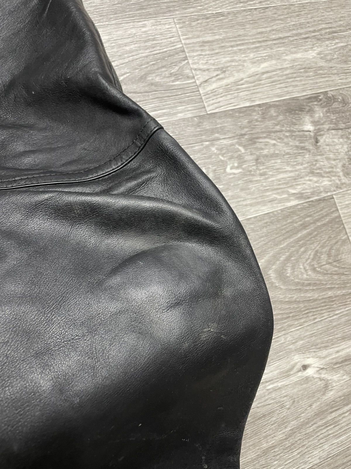 Genuine Leather Vintage Moto Real Leather Black Pants Size US 29 - 9 Thumbnail