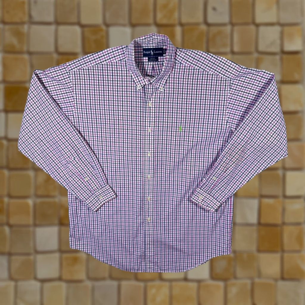 Ralph Lauren VINTAGE Ralph Lauren Shirt Blake Check Long Sleeve Button-Down XL Large Multicoloured Womens Mens Boys Girls Size US L / EU 52-54 / 3 - 1 Thumbnail