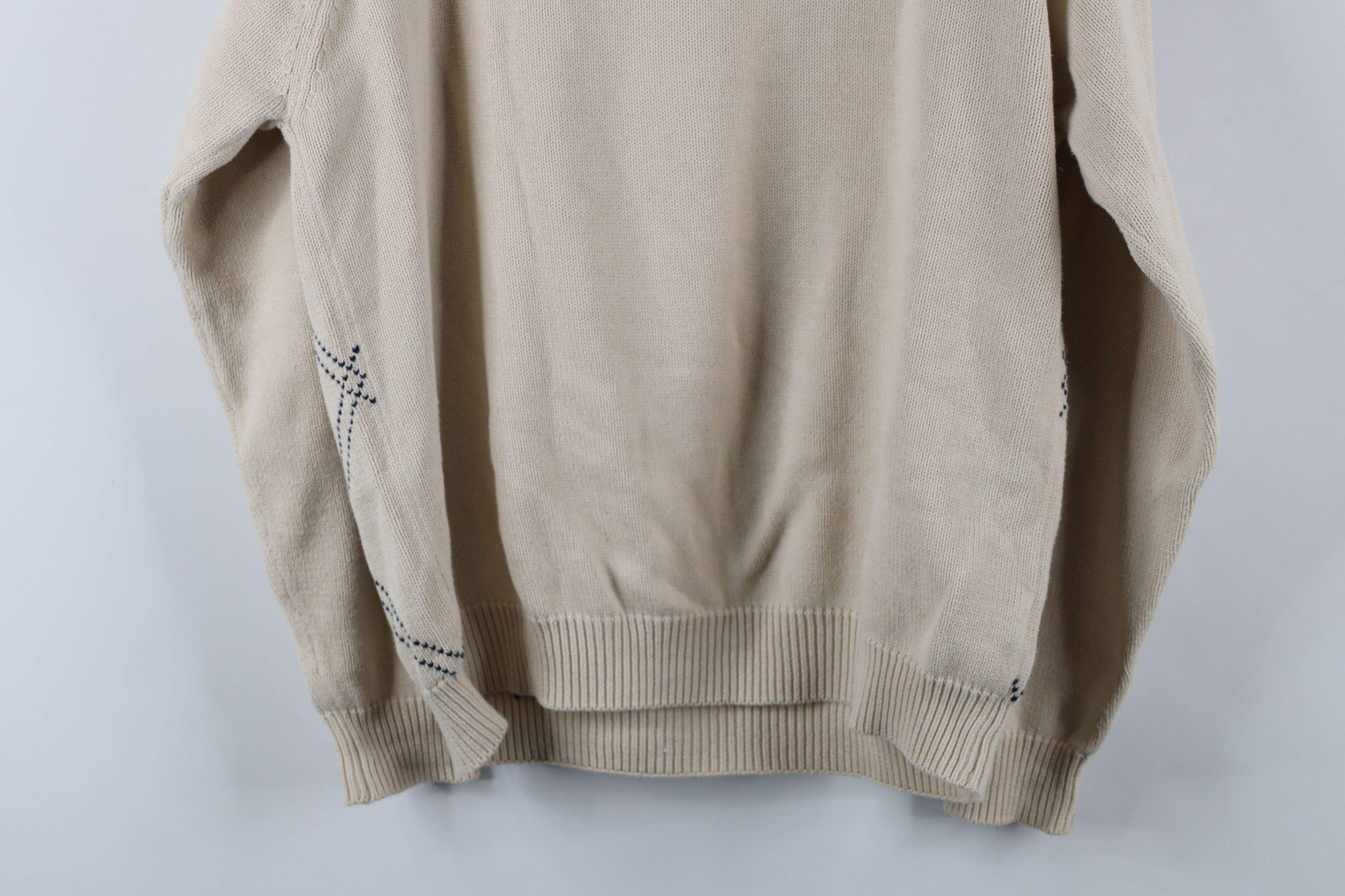 Vintage Vintage 90s Streetwear Argyle Cotton Knit Crewneck Sweater Size US M / EU 48-50 / 2 - 9 Thumbnail
