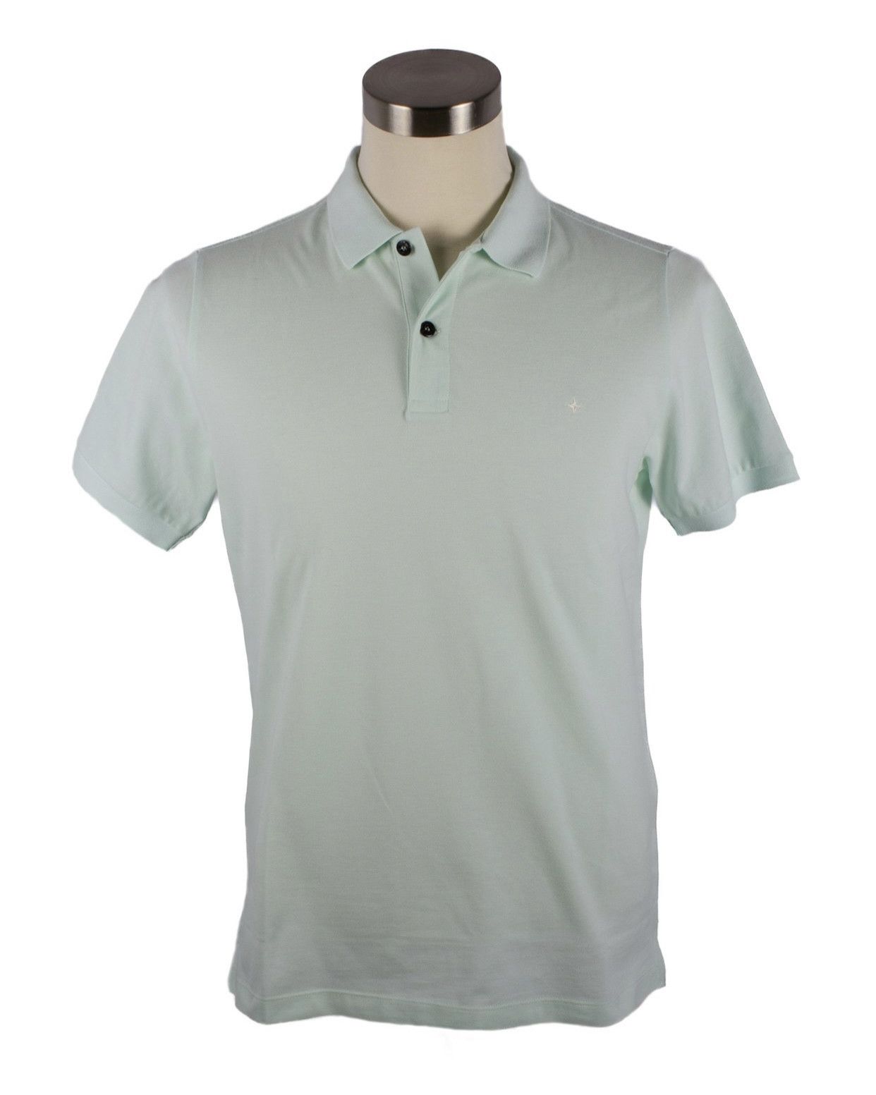 Stone Island STONE ISLAND SAGE BLUE COTTON LOGO EMBROIDERY POLO SHIRT Size US M / EU 48-50 / 2 - 1 Thumbnail
