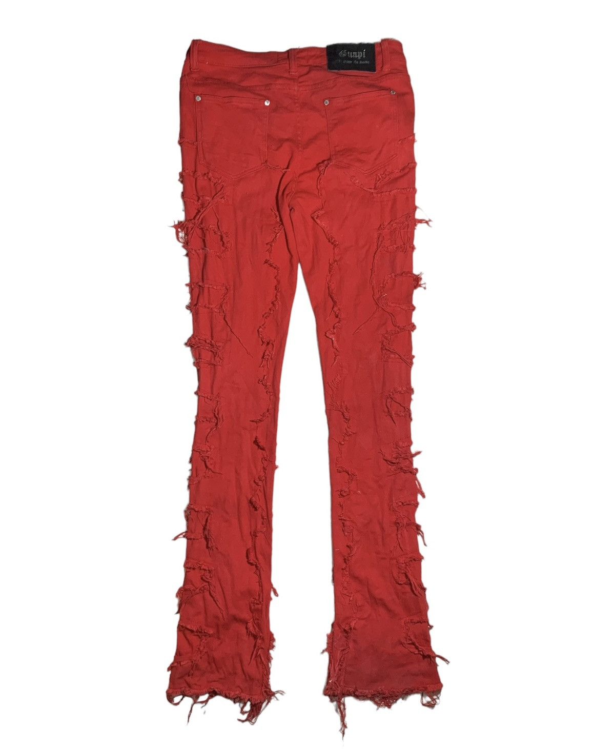 GUAPI Guapi red stacked jeans | Grailed