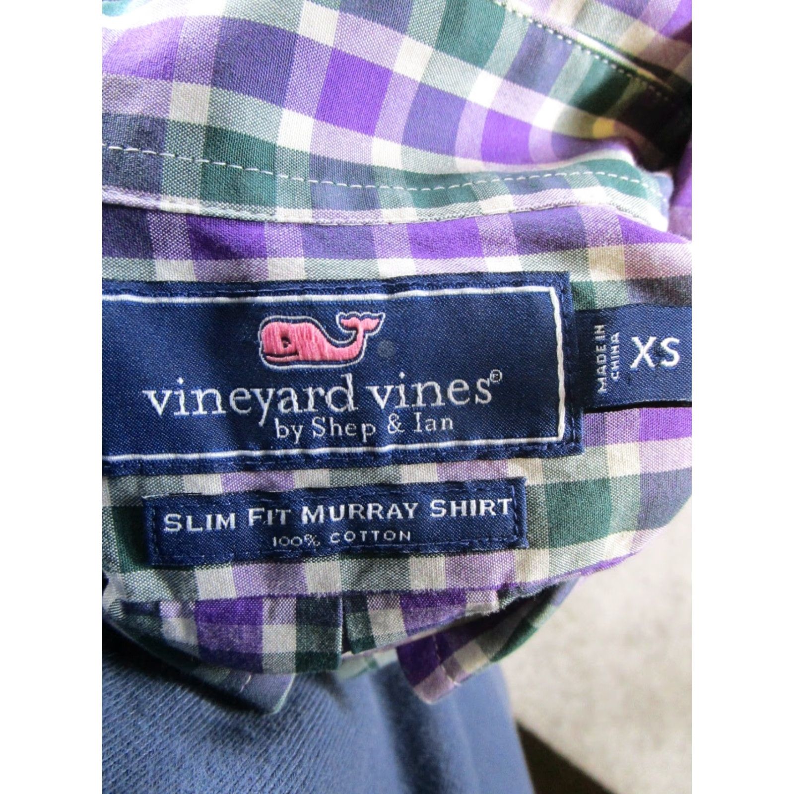 Vineyard Vines Vineyard Vines Murray Shirt Mens XS Purple Green Cotton Button Up Shirt Size US XS / EU 42 / 0 - 3 Thumbnail