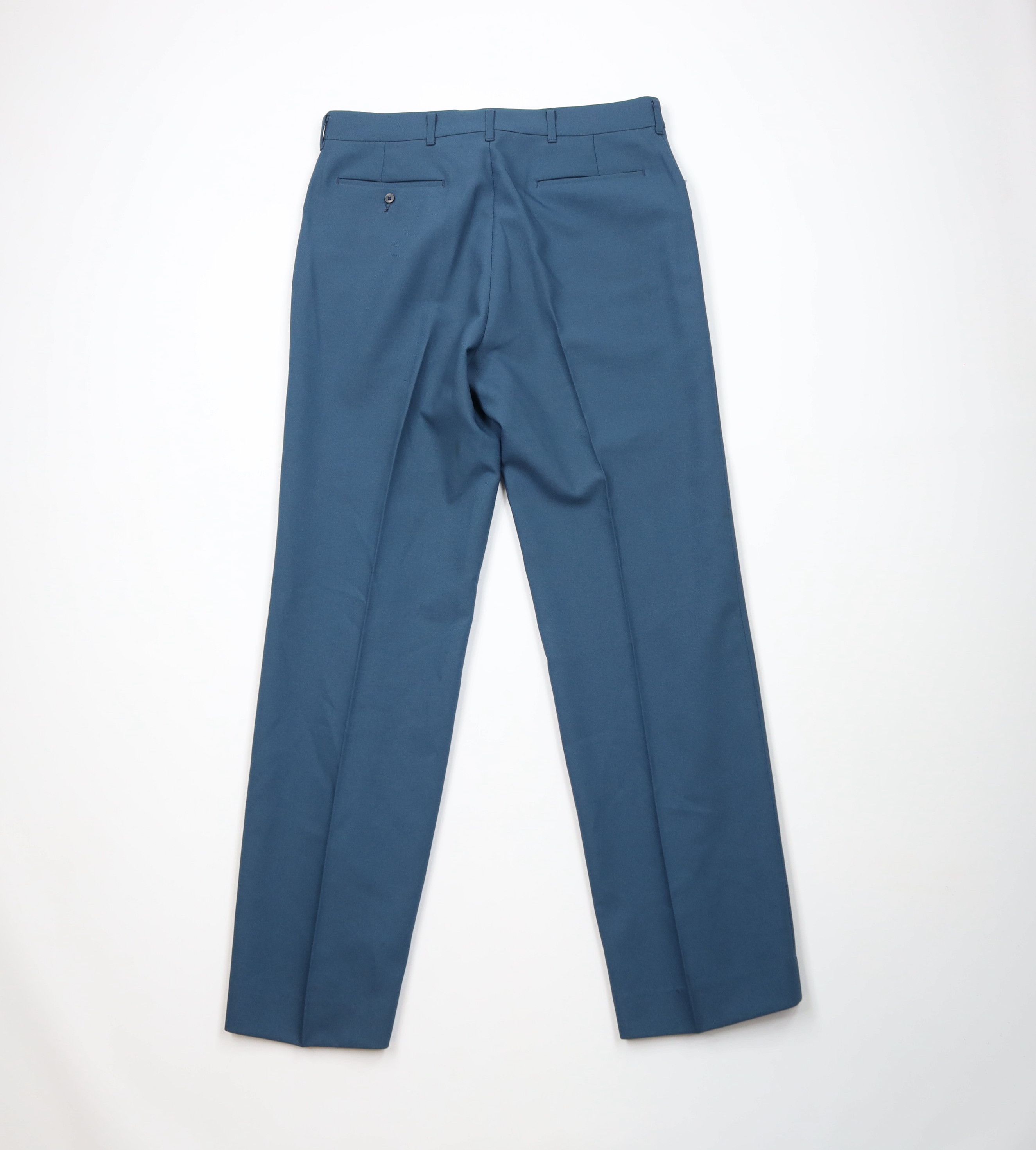 Vintage Vintage 70s Streetwear Flared Wide Leg Chino Pants Blue USA Size US 34 / EU 50 - 12 Thumbnail