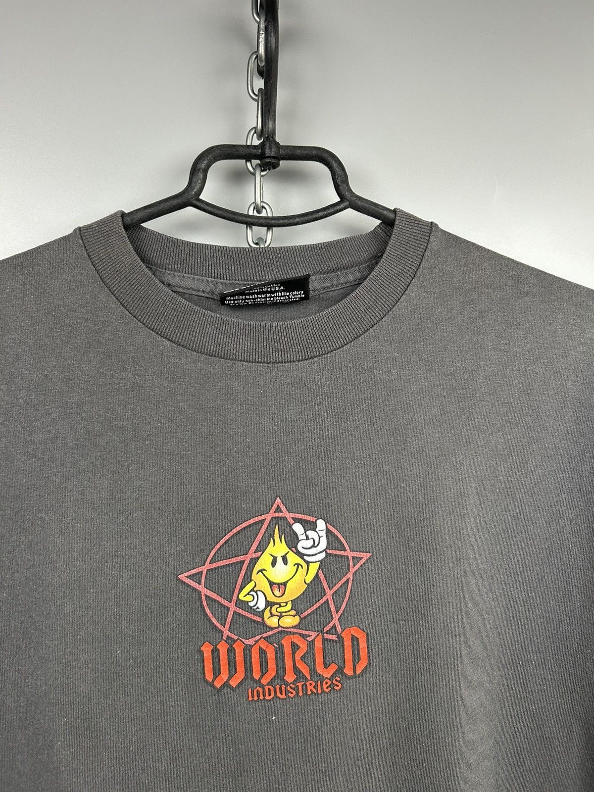 Vintage × World Industries Vintage 90s World Industries Skateboard T shirt Size US M / EU 48-50 / 2 - 3 Thumbnail