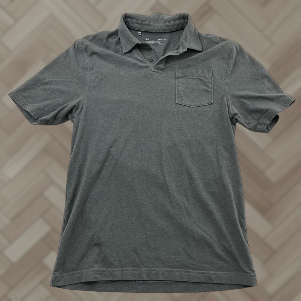 Under Armour Under Armour HeatGear Short Sleeve Polo Shirt Mens S Gray Button-Up Pocket Shirt Sports Men's Small Gray Under Armour EasyCare Eight? Size US S / EU 44-46 / 1 - 1 Thumbnail