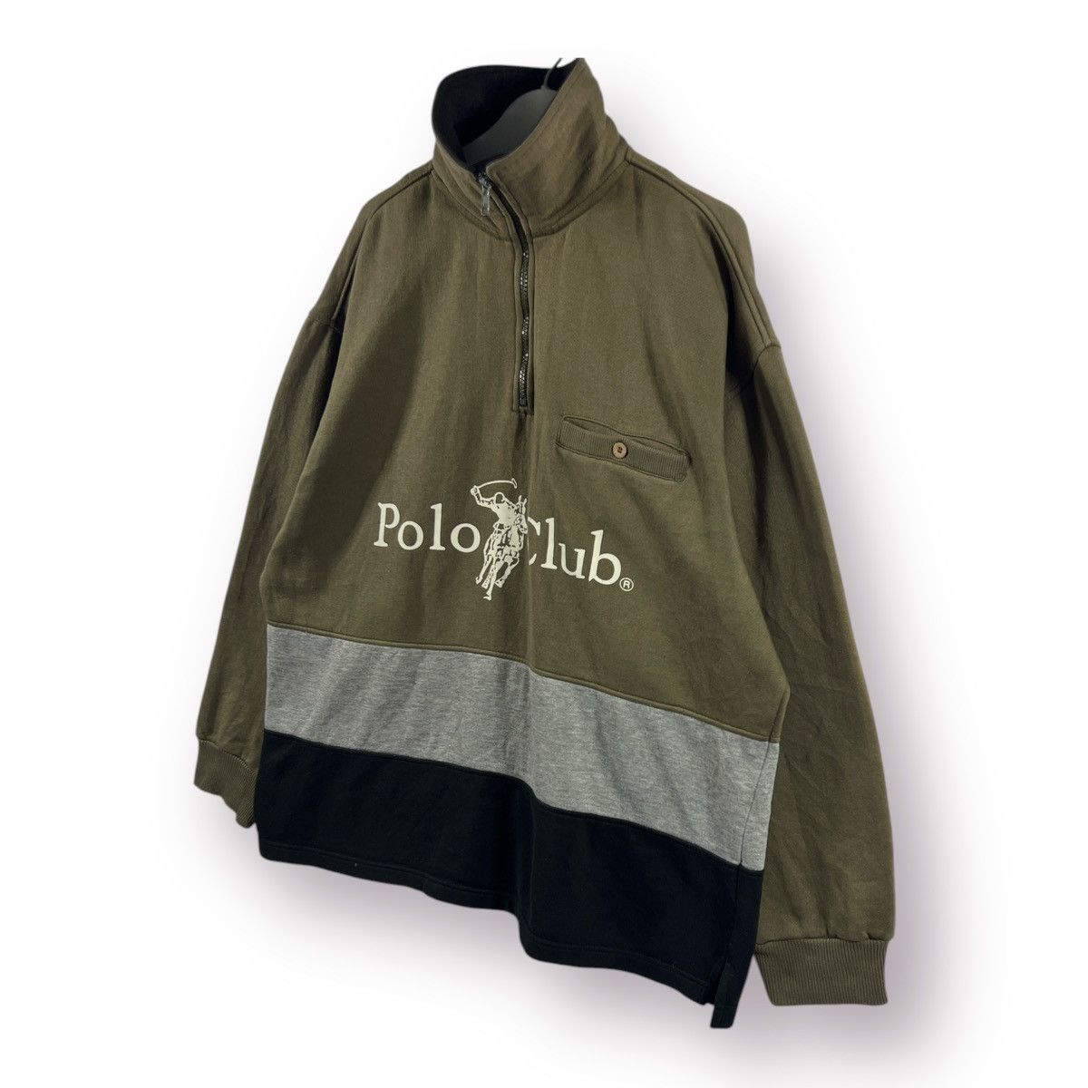 Beverly Hills Polo Club 🔥 Polo Club 3 tone Half zipper Sweat - LL Size US L / EU 52-54 / 3 - 2 Thumbnail