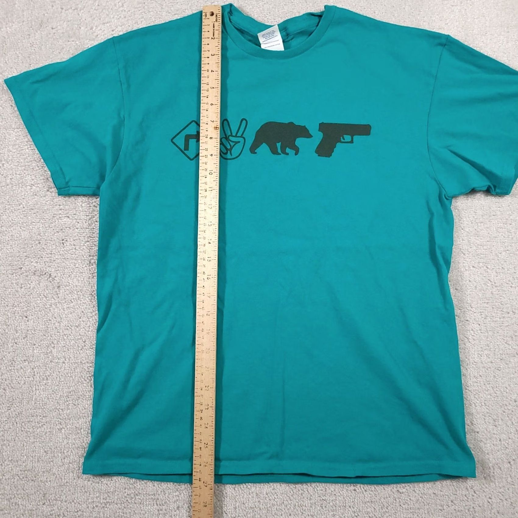 Delta VINTAGE Right To Bear Arms Graphic Shirt Delta Pro Weight Large Teal Blue 2nd Amendment Size US L / EU 52-54 / 3 - 7 Thumbnail