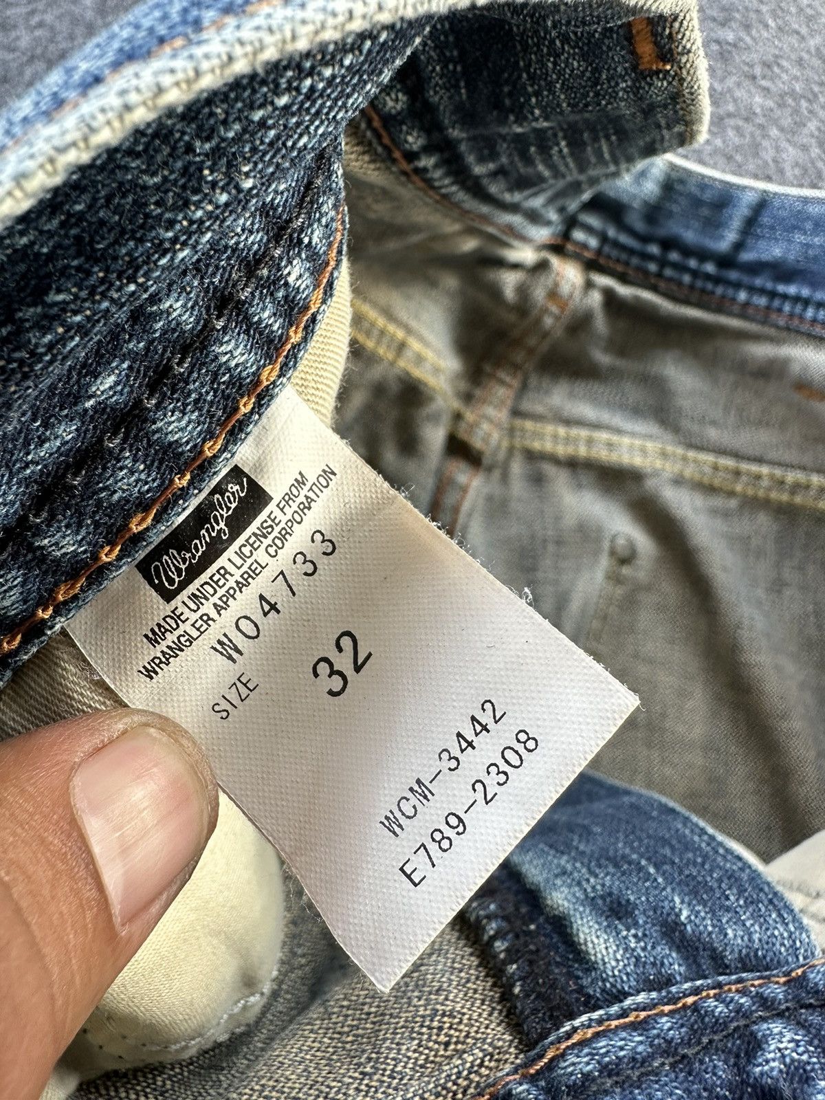Wrangler 🔥90s Wrangler Distressed Vintage Denim D131 Size US 32 / EU 48 - 11 Thumbnail