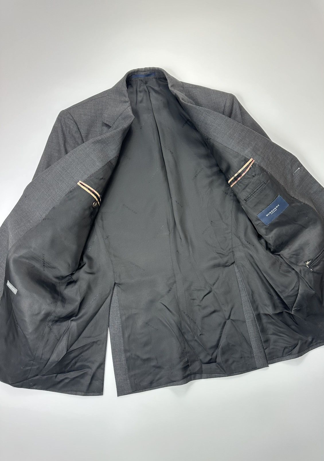Burberry Burberry Wool Blazer Classic Gray Men's Size 44R - 8 Thumbnail