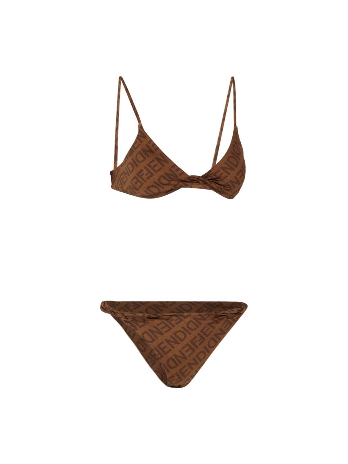 Fendi o1loc1c1024 FXBH65 Swimsuit in Brown Size L / US 10 / IT 46 - 2 Thumbnail