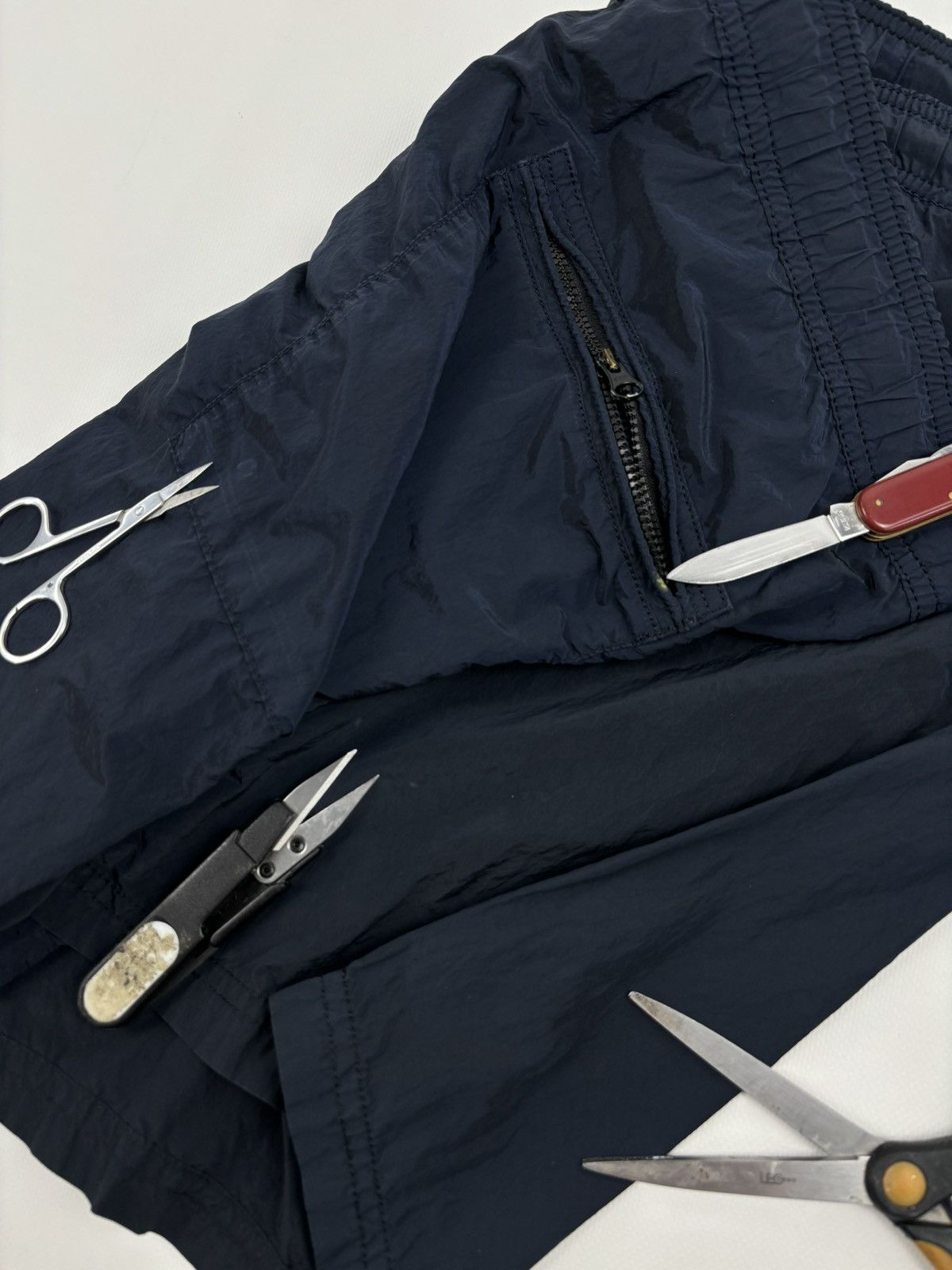 Stone Island Shadow Project SS17 Massimo Osti Nylon Metal Dark Navy Swim Trunk Lined Shorts Baggies Size US 37 - 22 Thumbnail