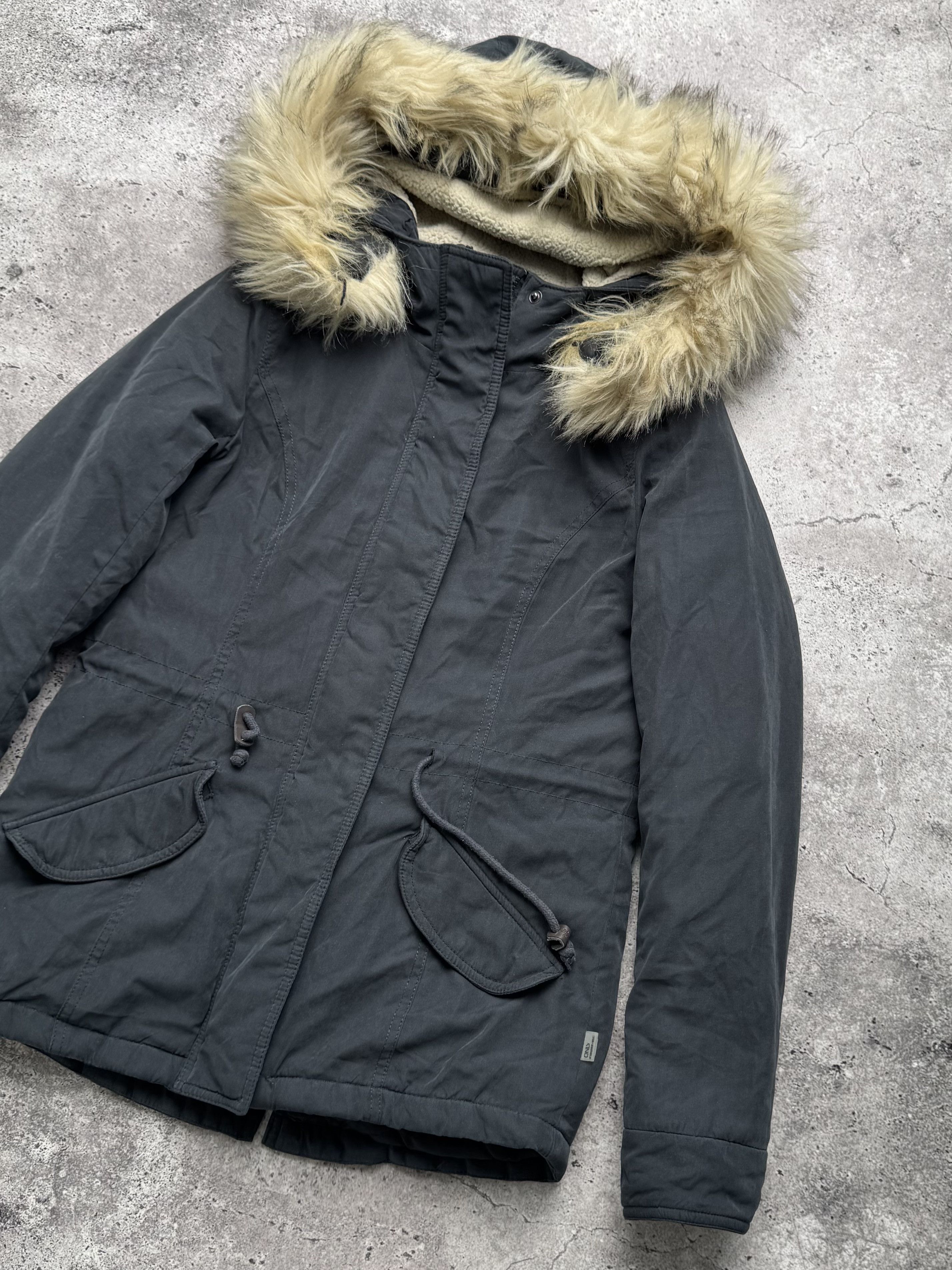 Vintage Vintage Jacket With Faux Fur On The Hood C5(V407) Size XS / US 0-2 / IT 36-38 - 3 Thumbnail