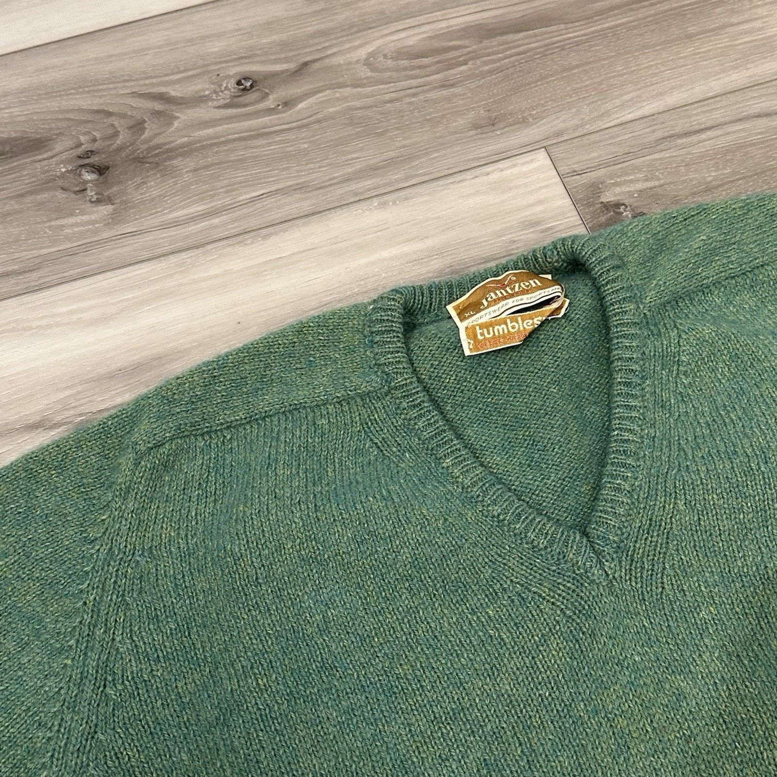 Jantzen VTG 1960s Jantzen Sweater Men’s X-Large Washable Wool Green Size US XL / EU 56 / 4 - 2 Thumbnail