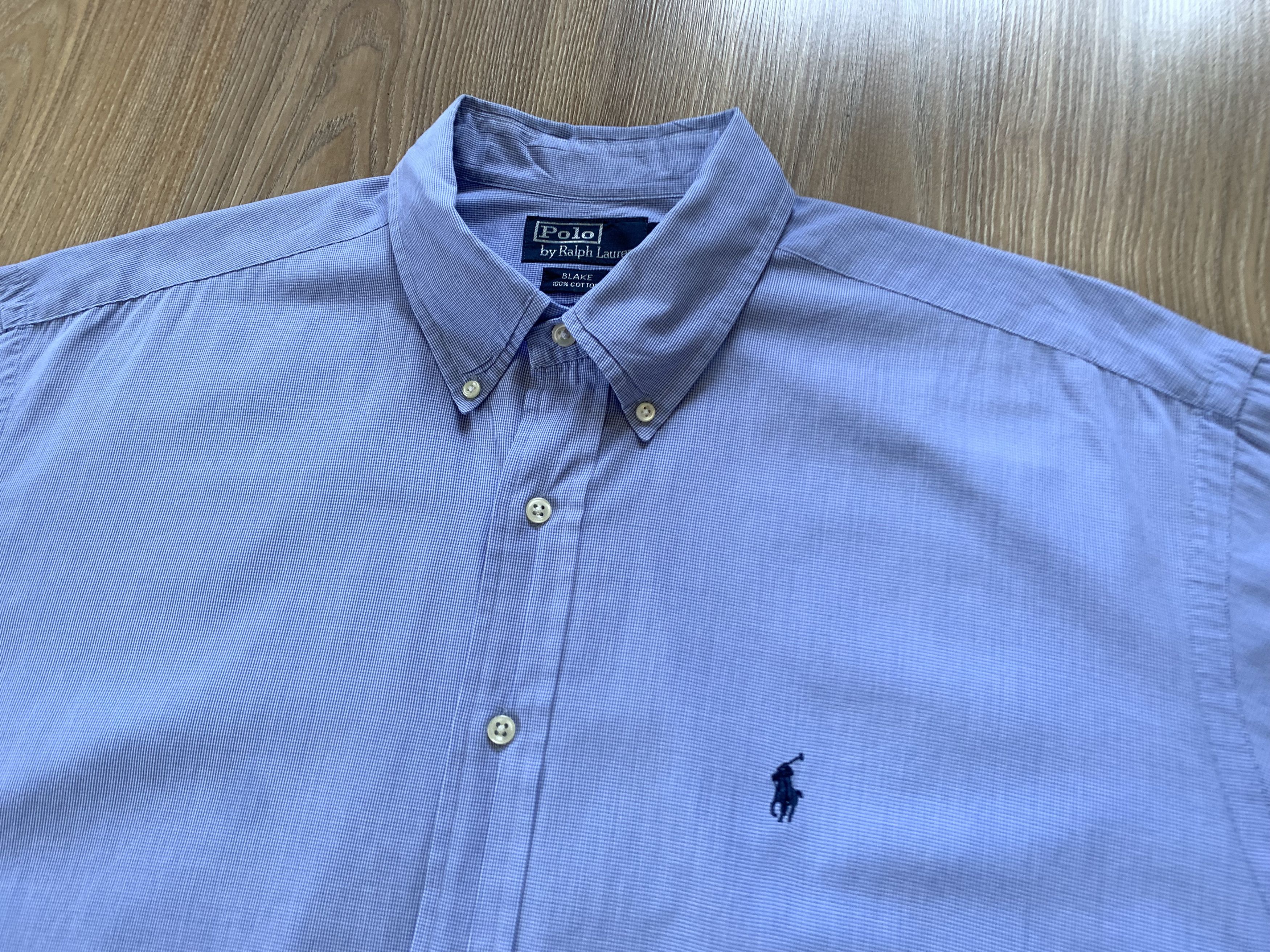 Polo Ralph Lauren × Ralph Lauren × Vintage Polo Ralph Lauren Vintage Cotton Blake Short Sleeve Shirt Size US XL / EU 56 / 4 - 4 Thumbnail
