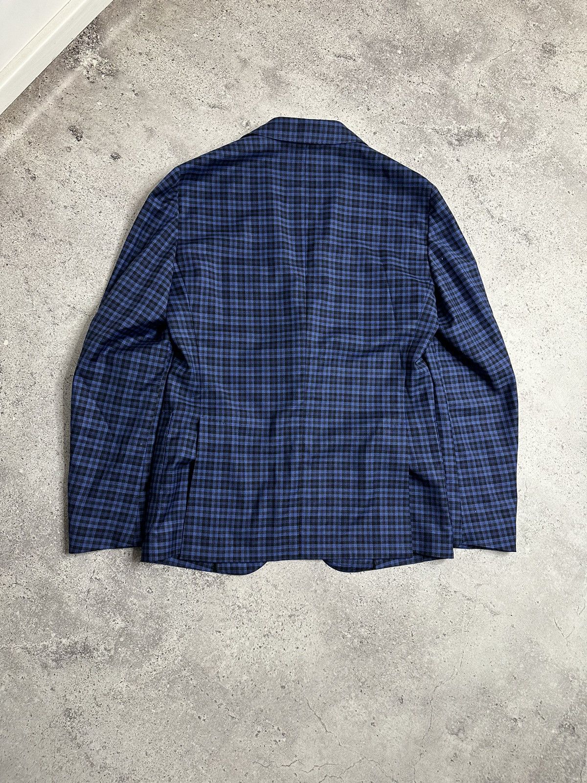 Boggi Boggi Milano Reda 1865 Blue Plaid Light Wool Button Blazer Size US S / EU 44-46 / 1 - 13 Thumbnail
