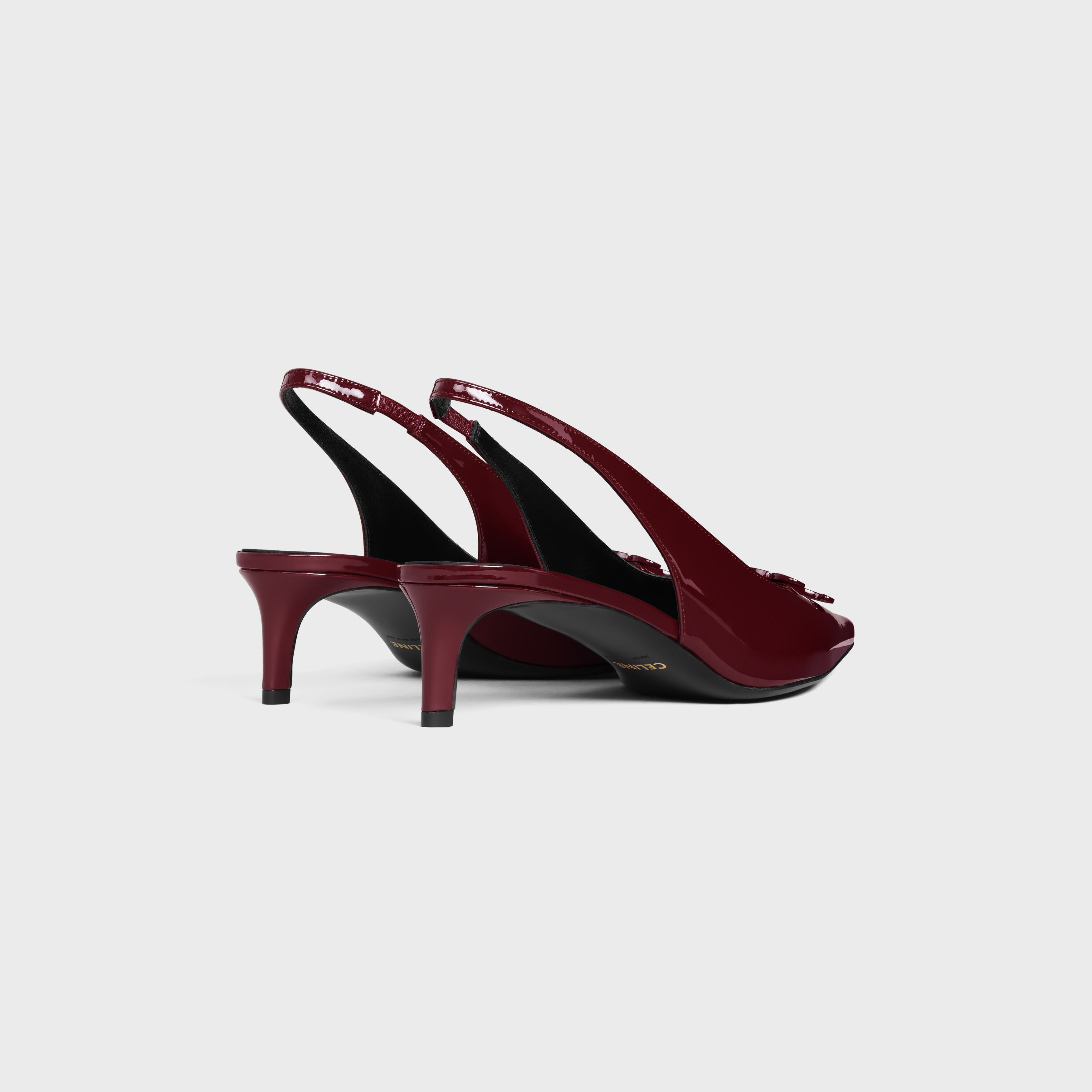 Celine o1bcso1str0925 356834582C Slingback Pumps in Burgundy Size US 8 / IT 38 - 3 Thumbnail