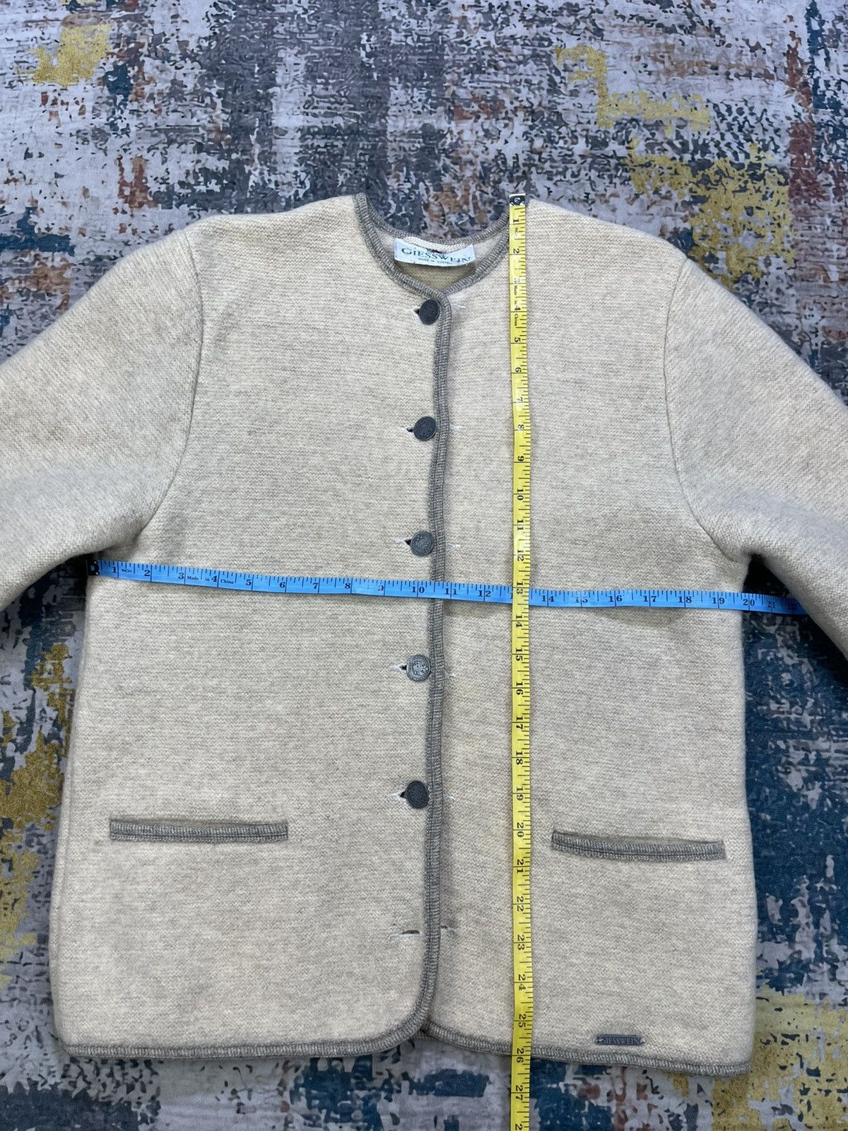 GIESSWEIN Vintage Giesswein Pure Virgin Wool Cardigan Sweater Size XL / US 12-14 / IT 48-50 - 13 Thumbnail