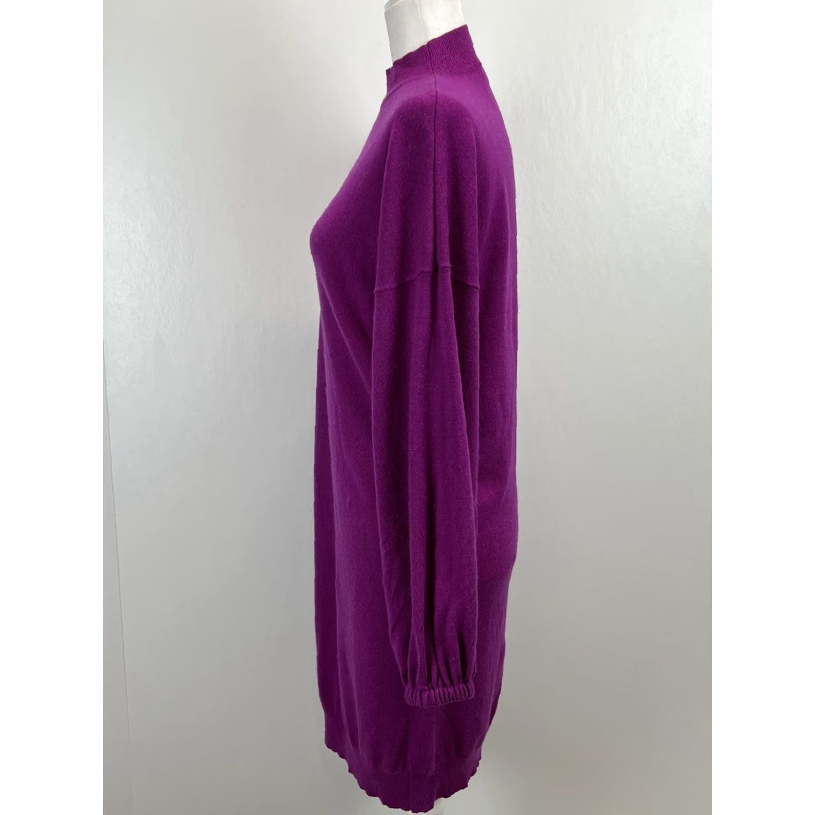 J.Crew J.CREW x Universal Standard women sz S Crisp Berry Pink Mockneck Sweater Dress Size S / US 4 / IT 40 - 2 Thumbnail
