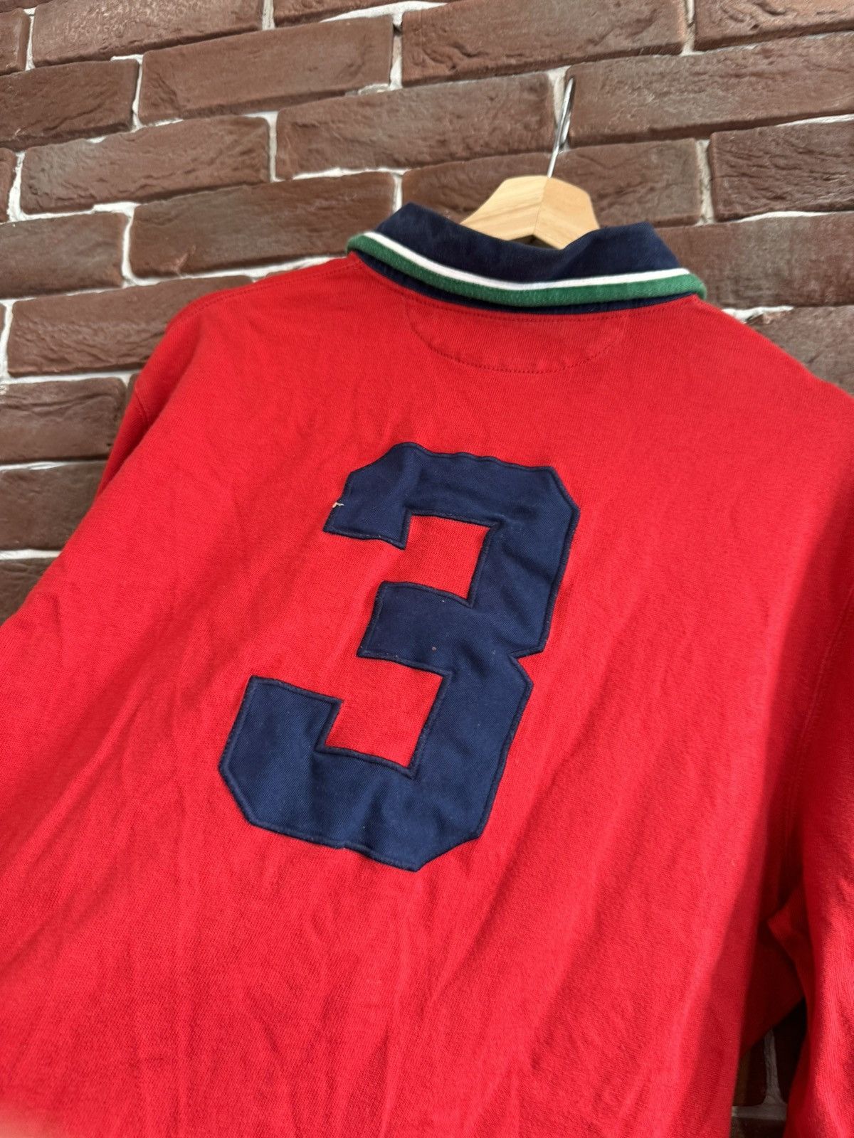 Vintage Polo Ralph Lauren USA Rugby Polo Shirt Rare Hype Red L Rare Size US L / EU 52-54 / 3 - 8 Thumbnail