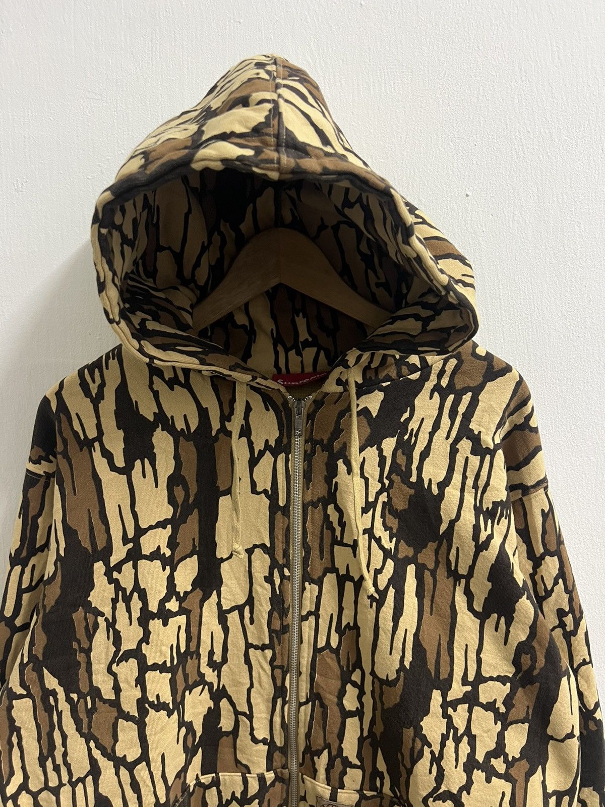 Supreme Vintage Supreme tree bark thermal zip-up Size US L / EU 52-54 / 3 - 2 Thumbnail