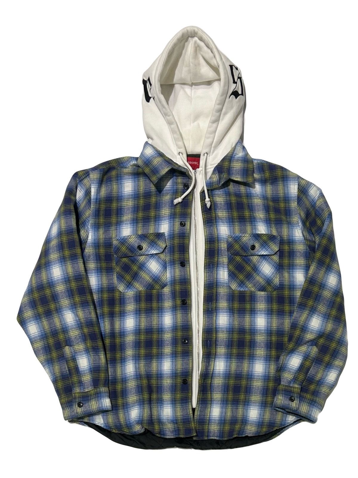 Supreme Supreme Hooded Flannel Zip Up Shirt Size US M / EU 48-50 / 2 - 1 Thumbnail
