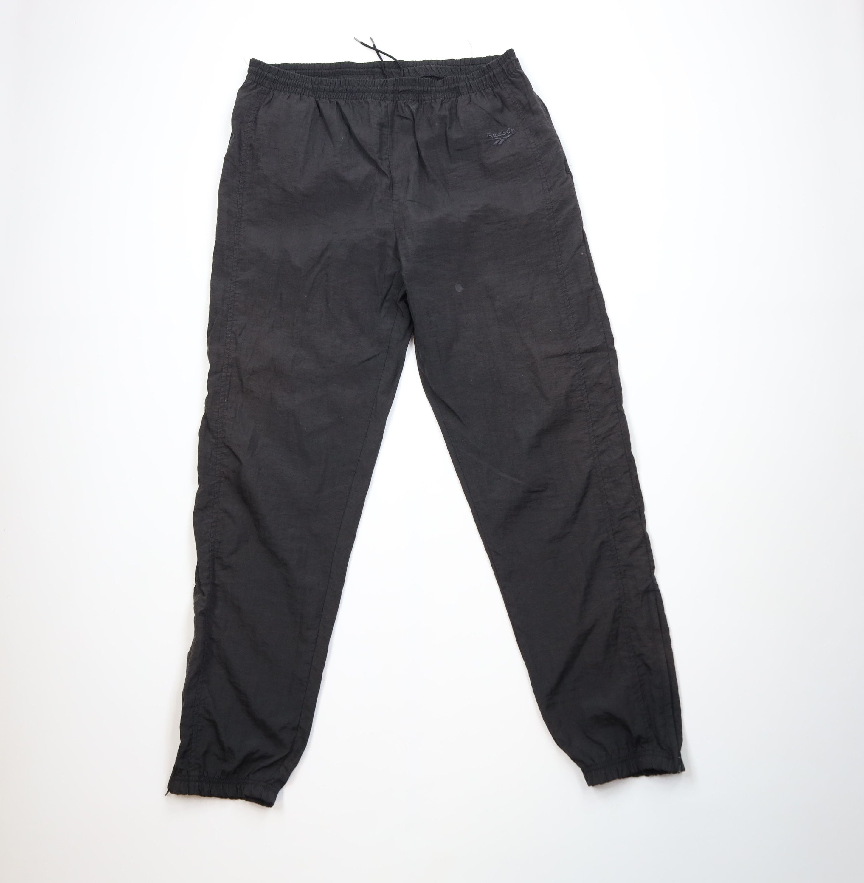 Reebok Vintage 90s Reebok Spell Out Windbreaker Joggers Pants Black Size US 36 / EU 52 - 1 Thumbnail