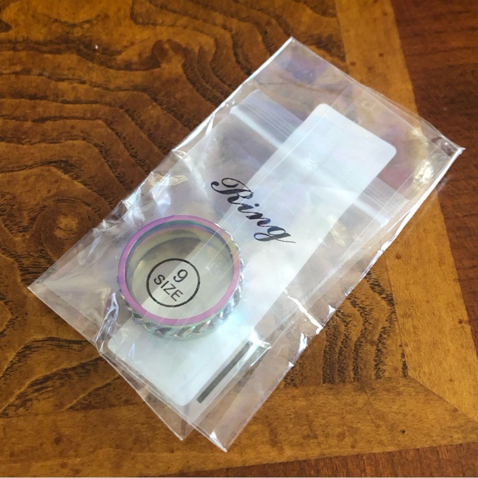 Jewelry Men’s rainbow titanium steel chain band ring NWT 9 Size ONE SIZE - 10 Thumbnail