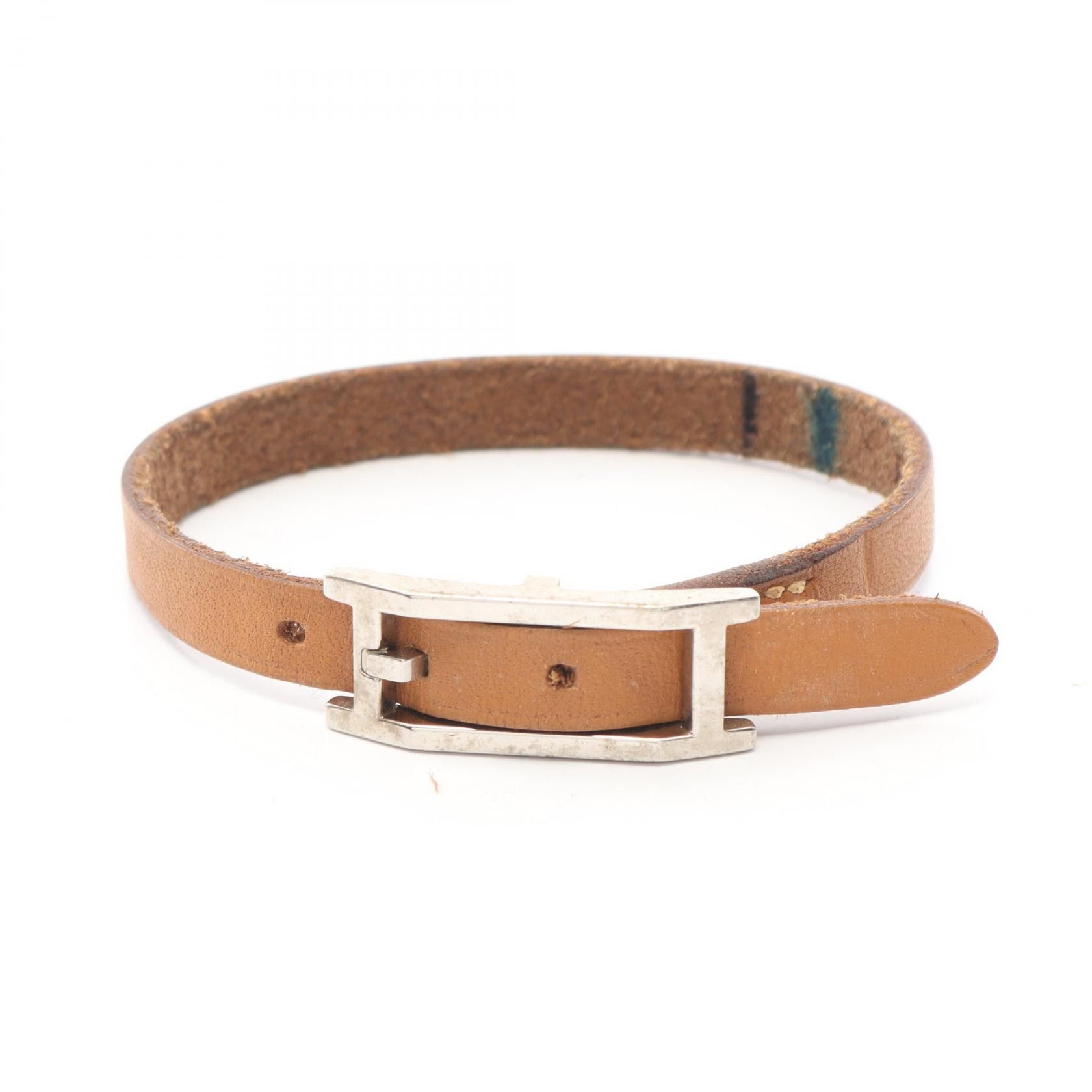Hermes Hermes Hermes Api3 Tandem Leather Stainless Steel Bracelet Leather Bracelet G DUTY FREE for USA Size ONE SIZE - 1 Thumbnail