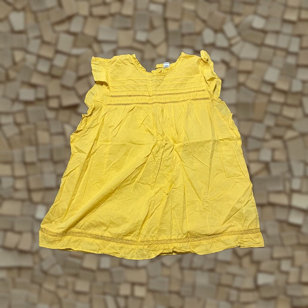 Old Navy Old Navy Tank Top Womens Large Yellow Ruffled Sleeve Tank Shirt Size L / US 10 / IT 46 - 1 Thumbnail
